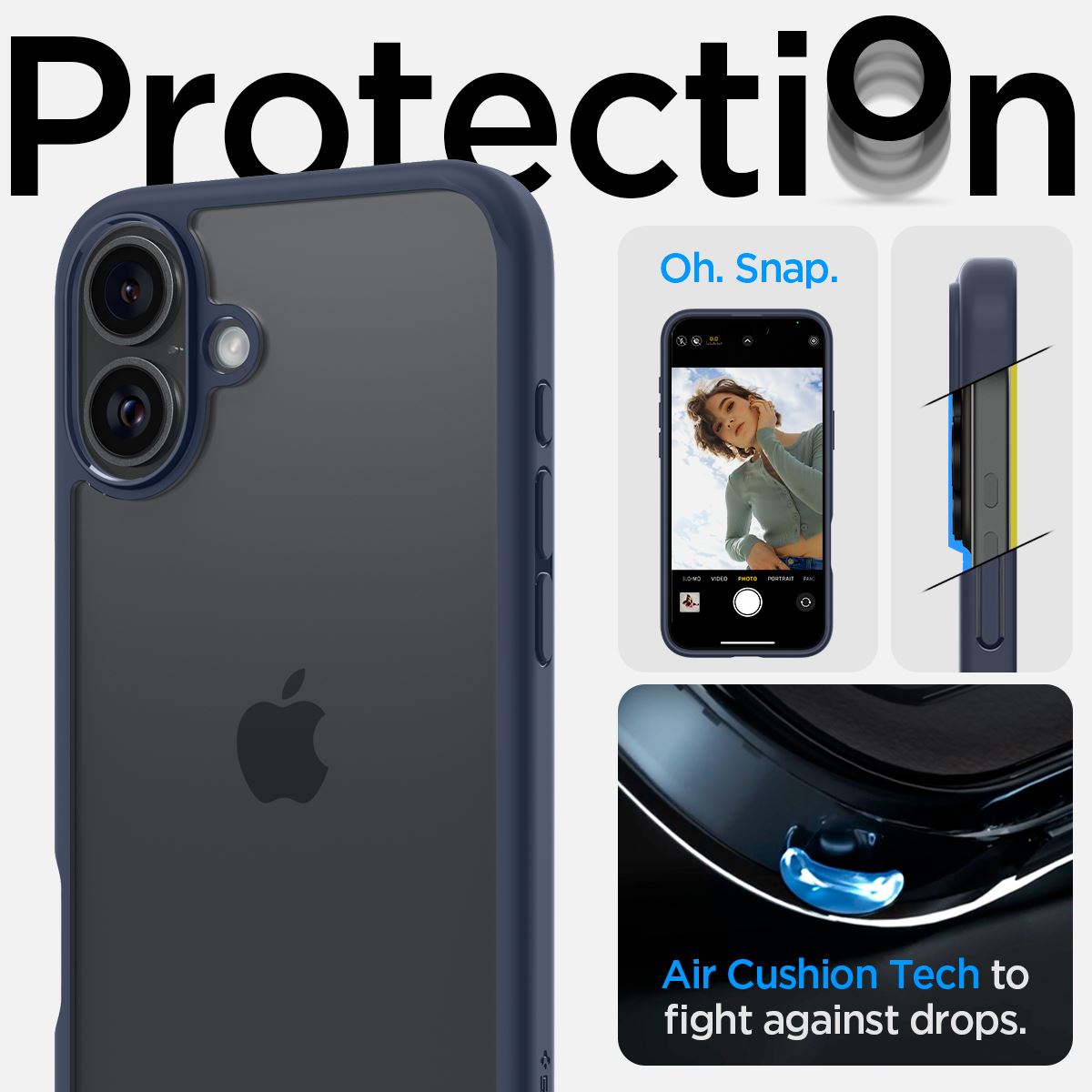 Spigen Ultra Hybrid, navy blue - iPhone 16 (11)