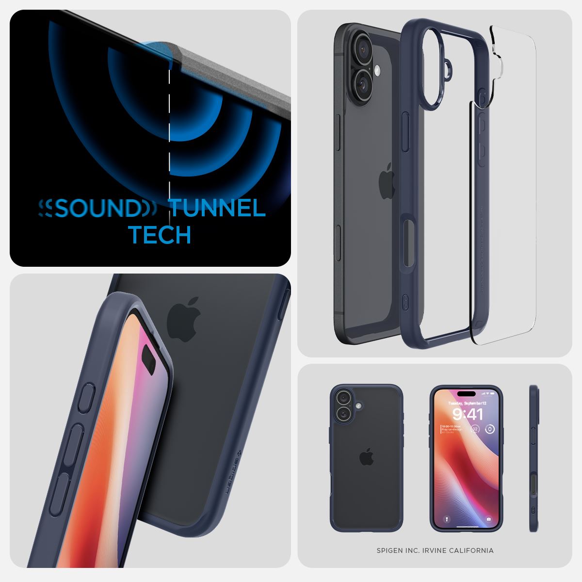 Spigen Ultra Hybrid, navy blue - iPhone 16 (13)