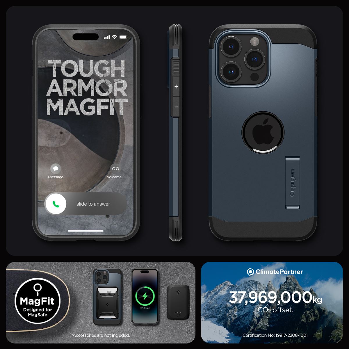 Spigen Tough Armor MagSafe, metal slate - iPhone 15 Pro Max (19)