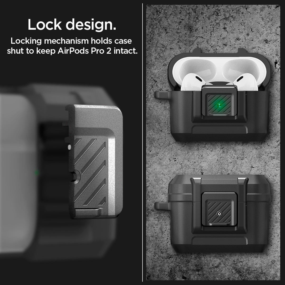 Spigen Lock Fit, matte black - AirPods Pro 2 (17)