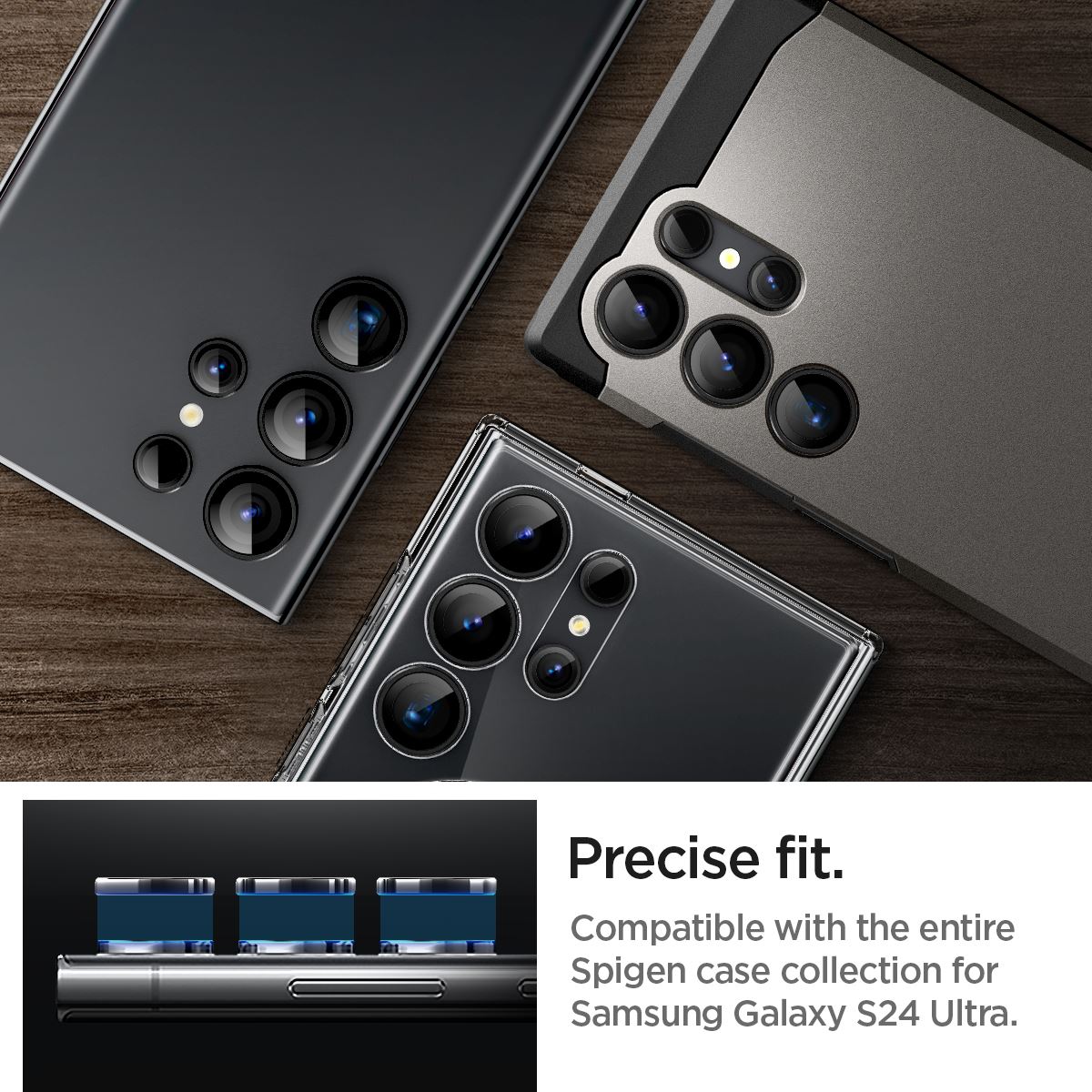 Spigen Glass tR EZ Fit Optik Pro 2 Pack, black - Samsung Galaxy S24 Ultra (10)