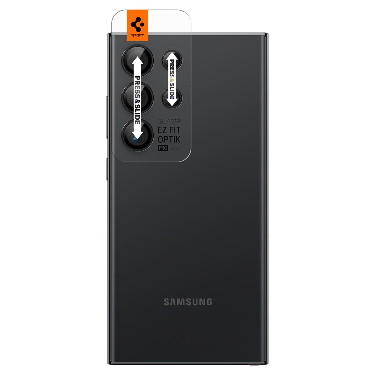 Spigen Glass tR EZ Fit Optik Pro 2 Pack, black - Samsung Galaxy S24 Ultra (2)