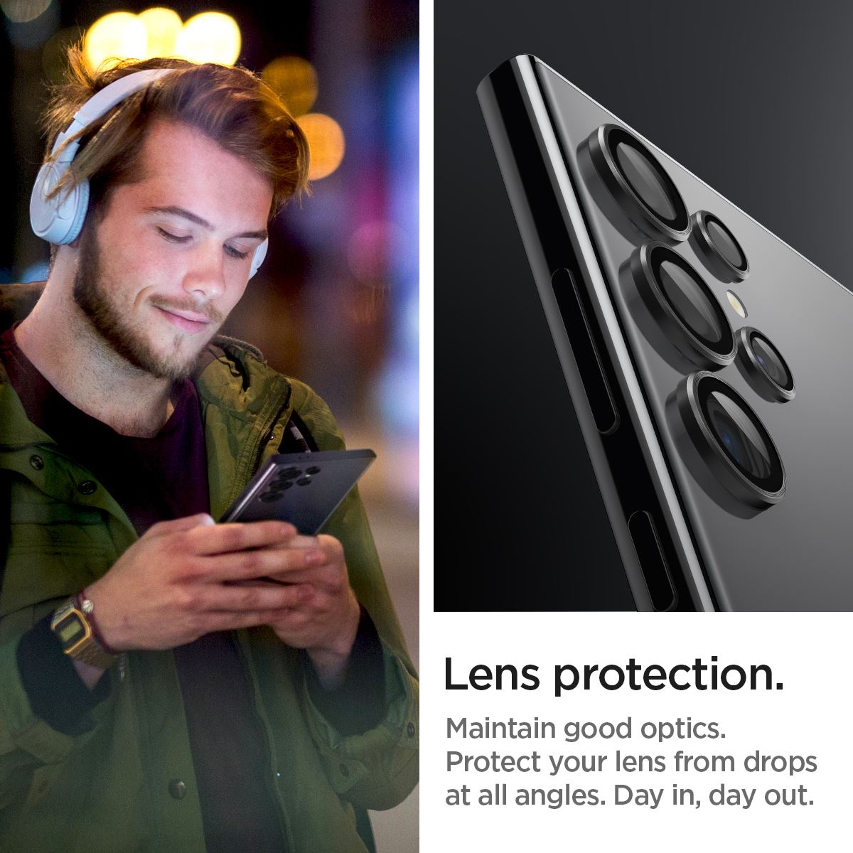 Spigen Glass tR EZ Fit Optik Pro 2 Pack, black - Samsung Galaxy S24 Ultra (7)