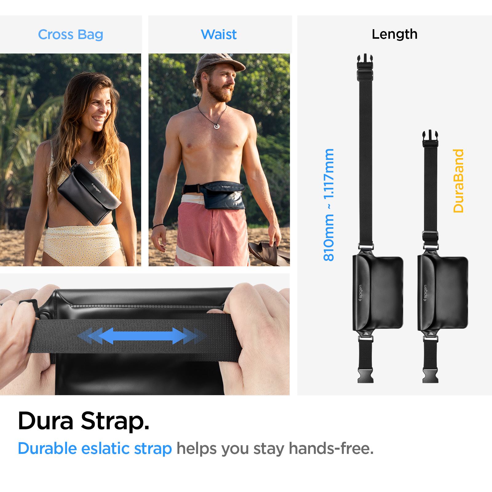 Spigen Aqua Shield WaterProof Floating Case + WaterProof Waist Bag A621 Set, black (10)