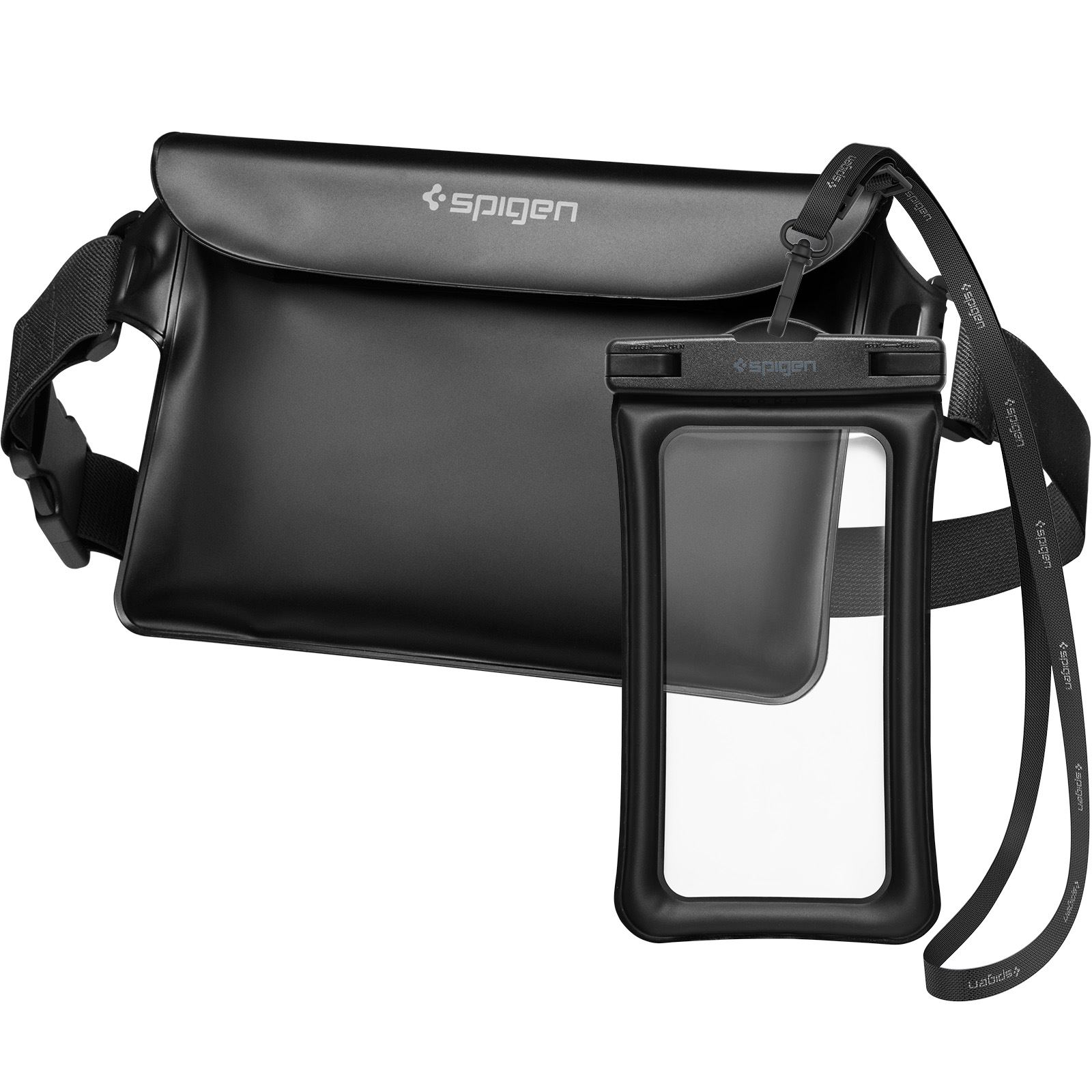 Spigen Aqua Shield WaterProof Floating Case + WaterProof Waist Bag A621 Set, black (3)