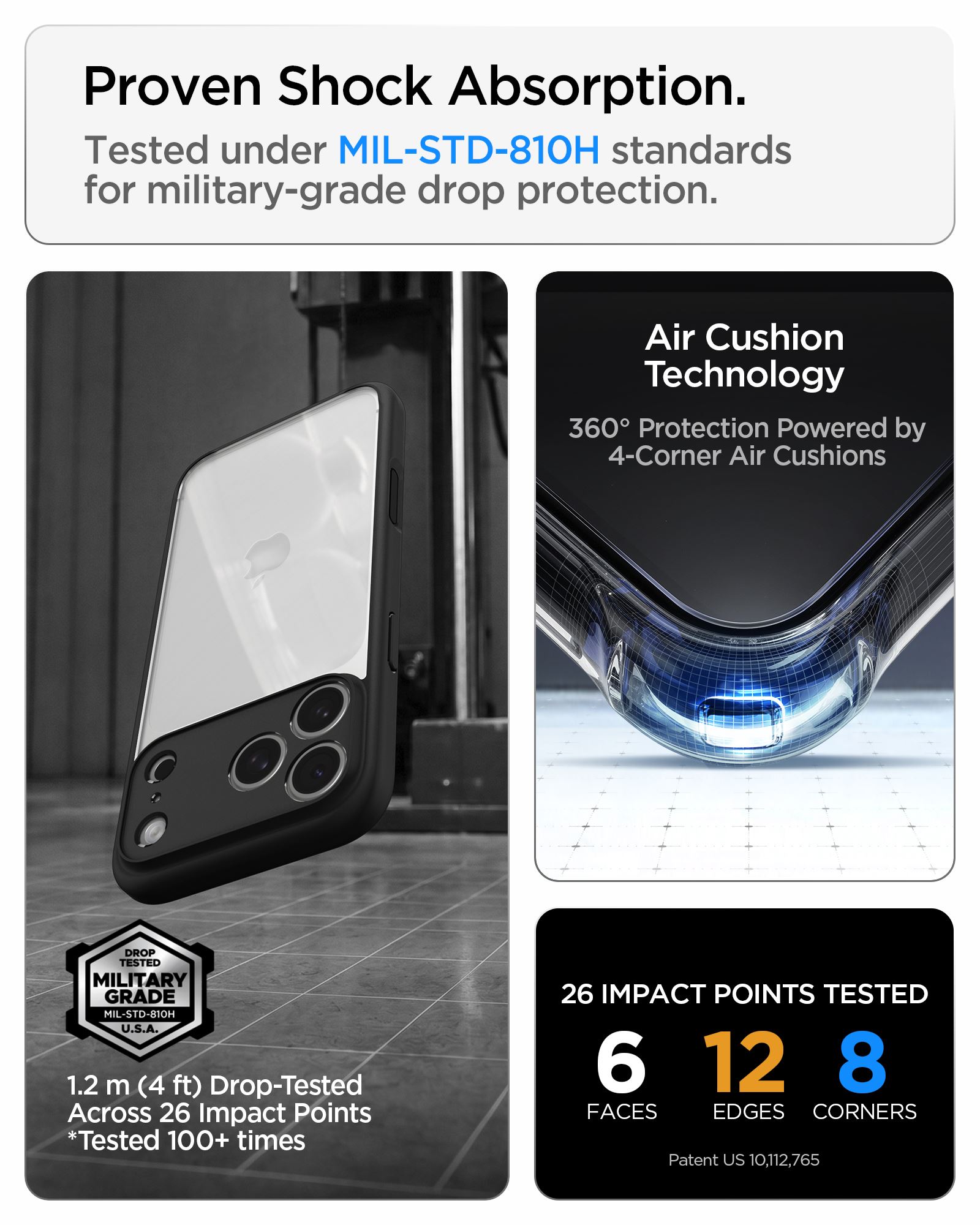 Spigen Ultra Hybrid, matte black - iPhone 18 Pro/17 Pro (13)