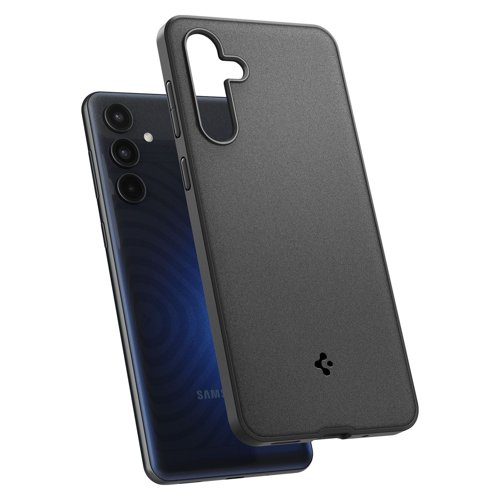 Spigen Essential Sand Blast, matte black - Samsung Galaxy M55 5G (4)