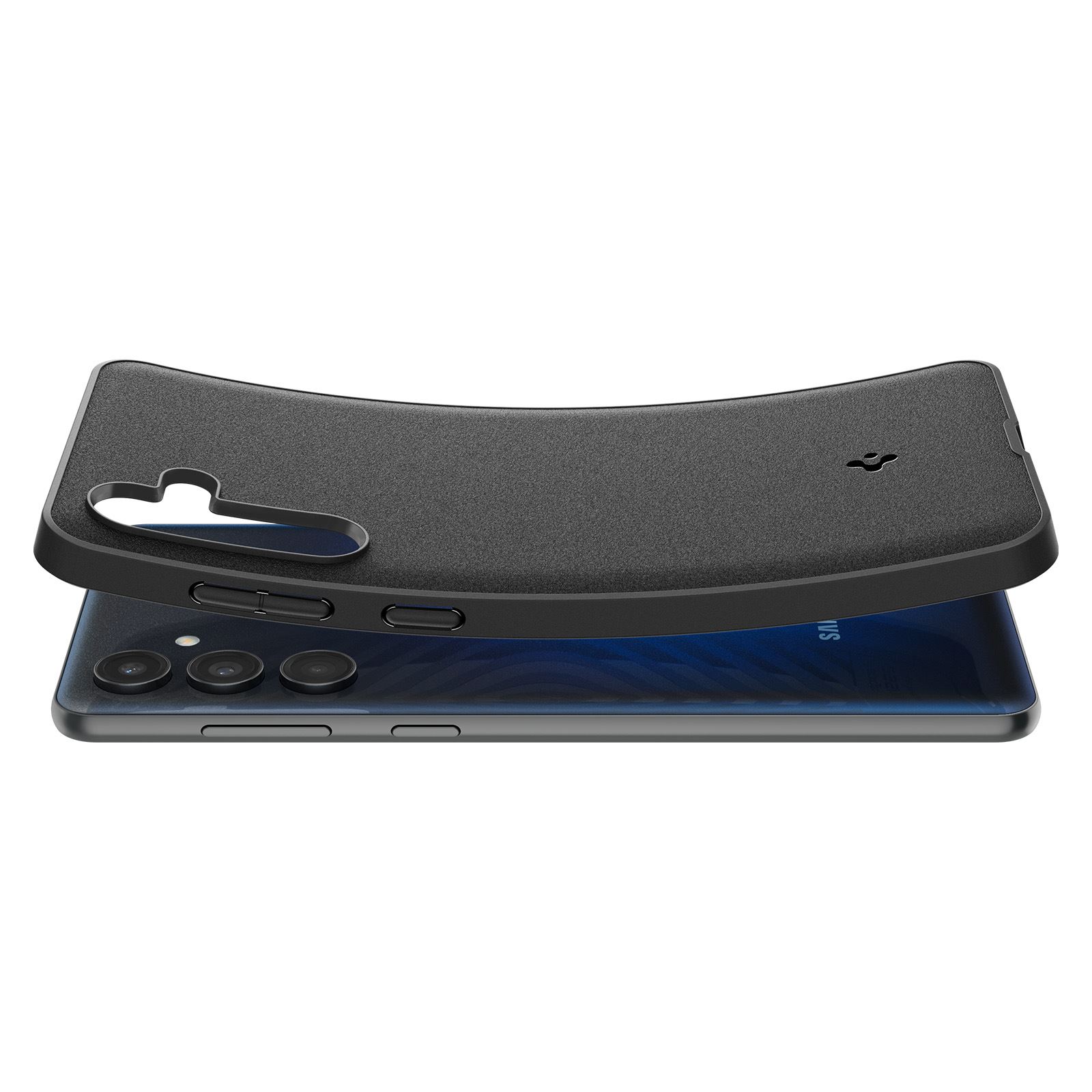 Spigen Essential Sand Blast, matte black - Samsung Galaxy M55 5G (5)