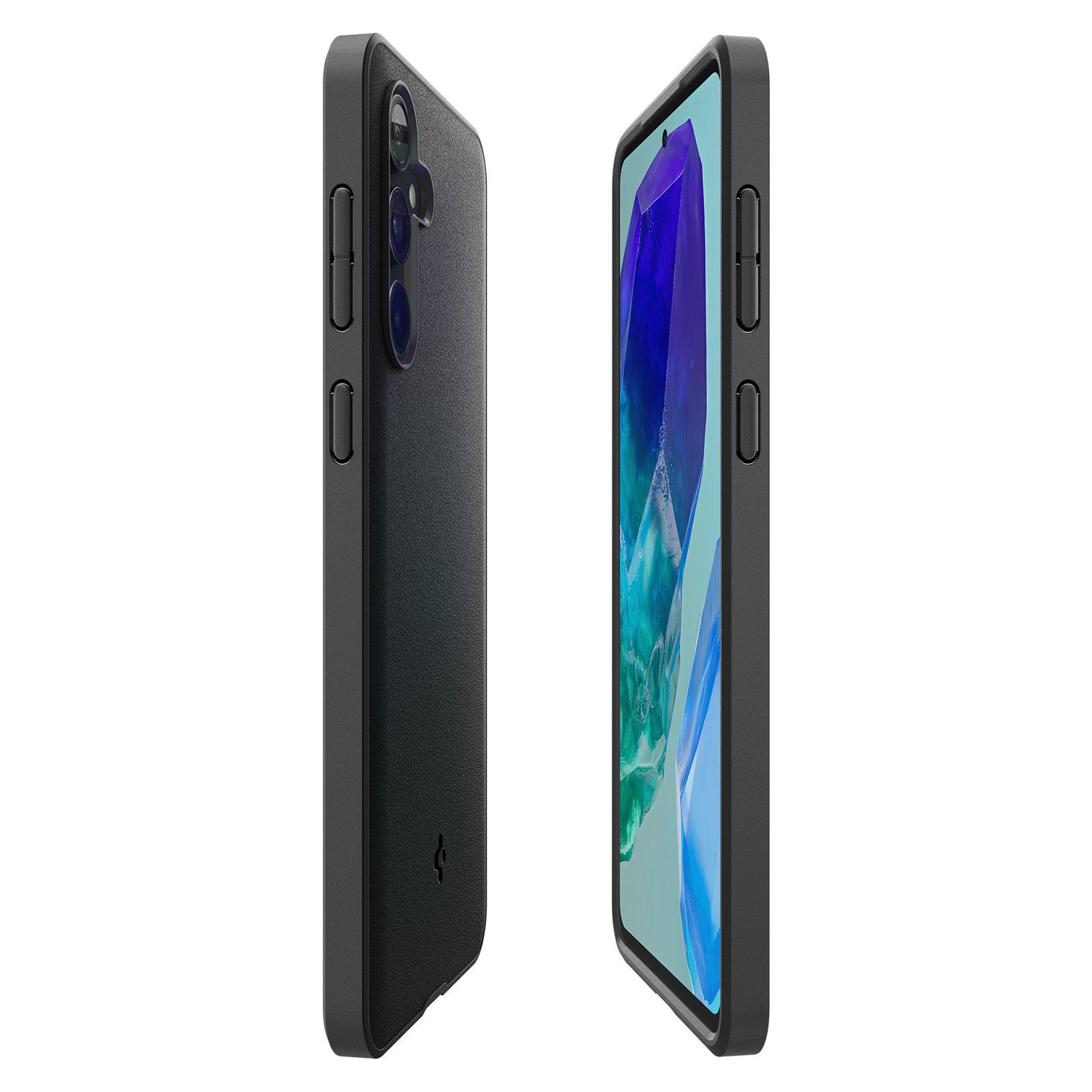 Spigen Essential Sand Blast, matte black - Samsung Galaxy M55 5G (6)
