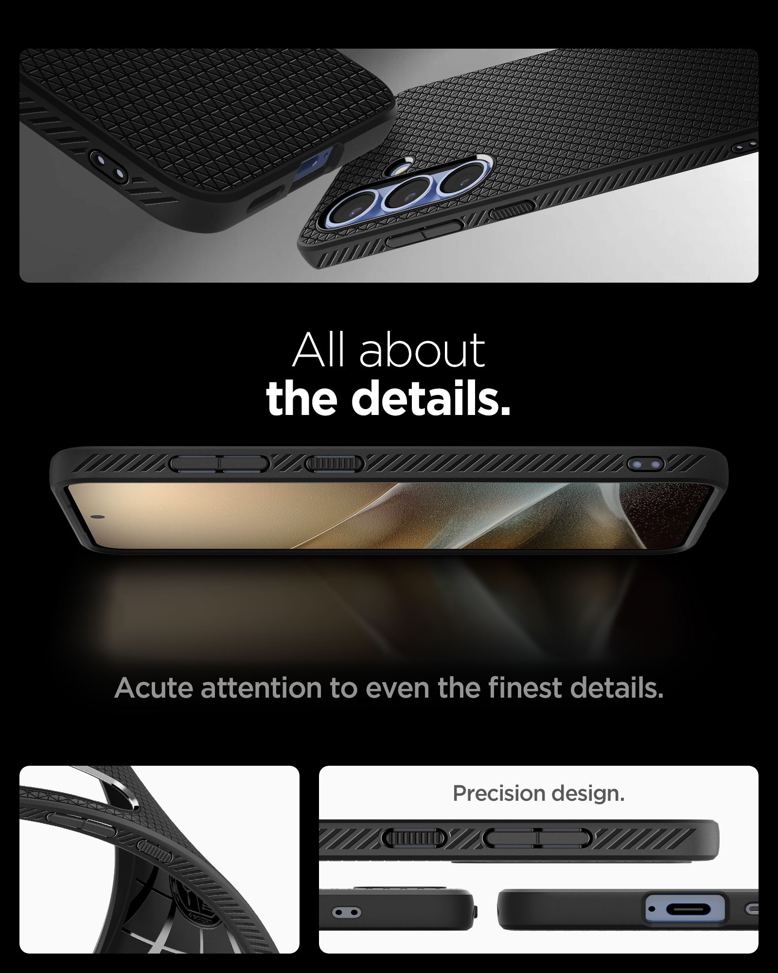 Spigen Liquid Air, matte black - Samsung Galaxy S25+ (18)