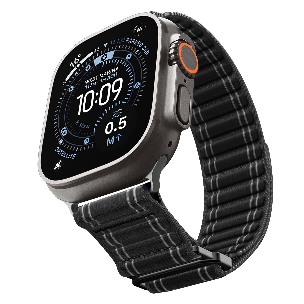 Spigen Fabric Band (hook-and-loop), black - Apple Watch 49mm/46mm/45mm/44mm (12)