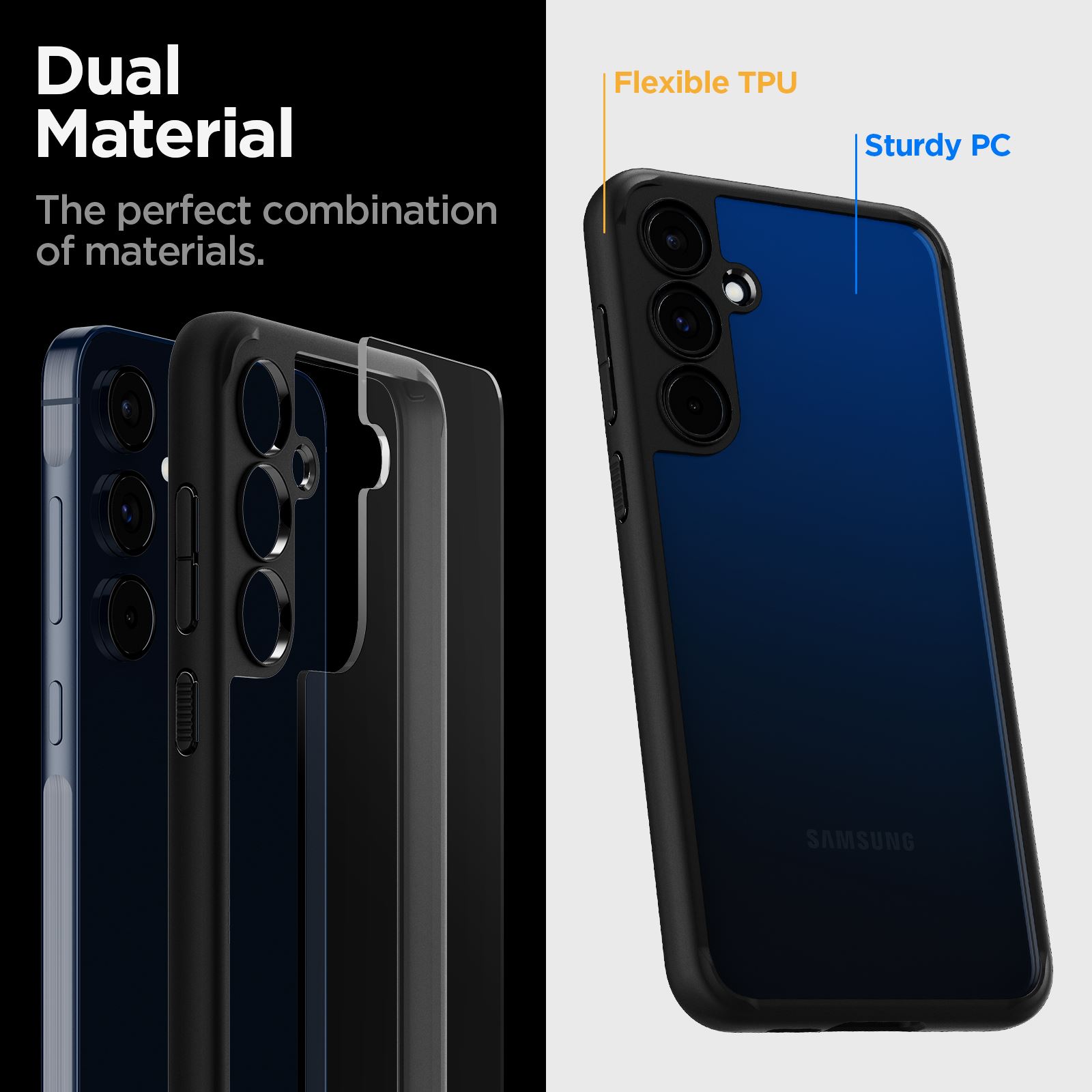 Spigen Ultra Hybrid, matte black - Samsung Galaxy A55 (13)
