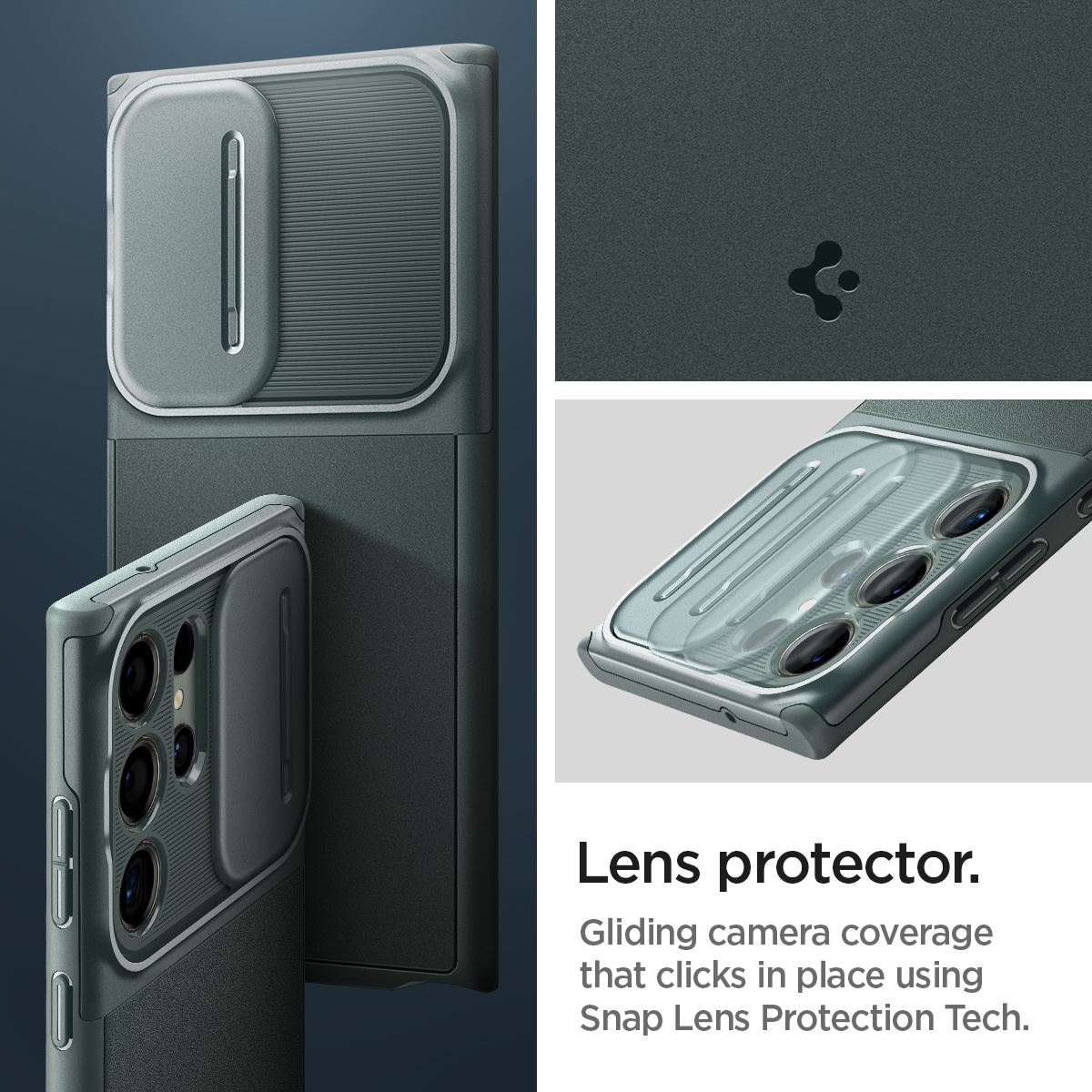 Spigen Optik Armor, abyss green - Samsung Galaxy S23 Ultra (17)
