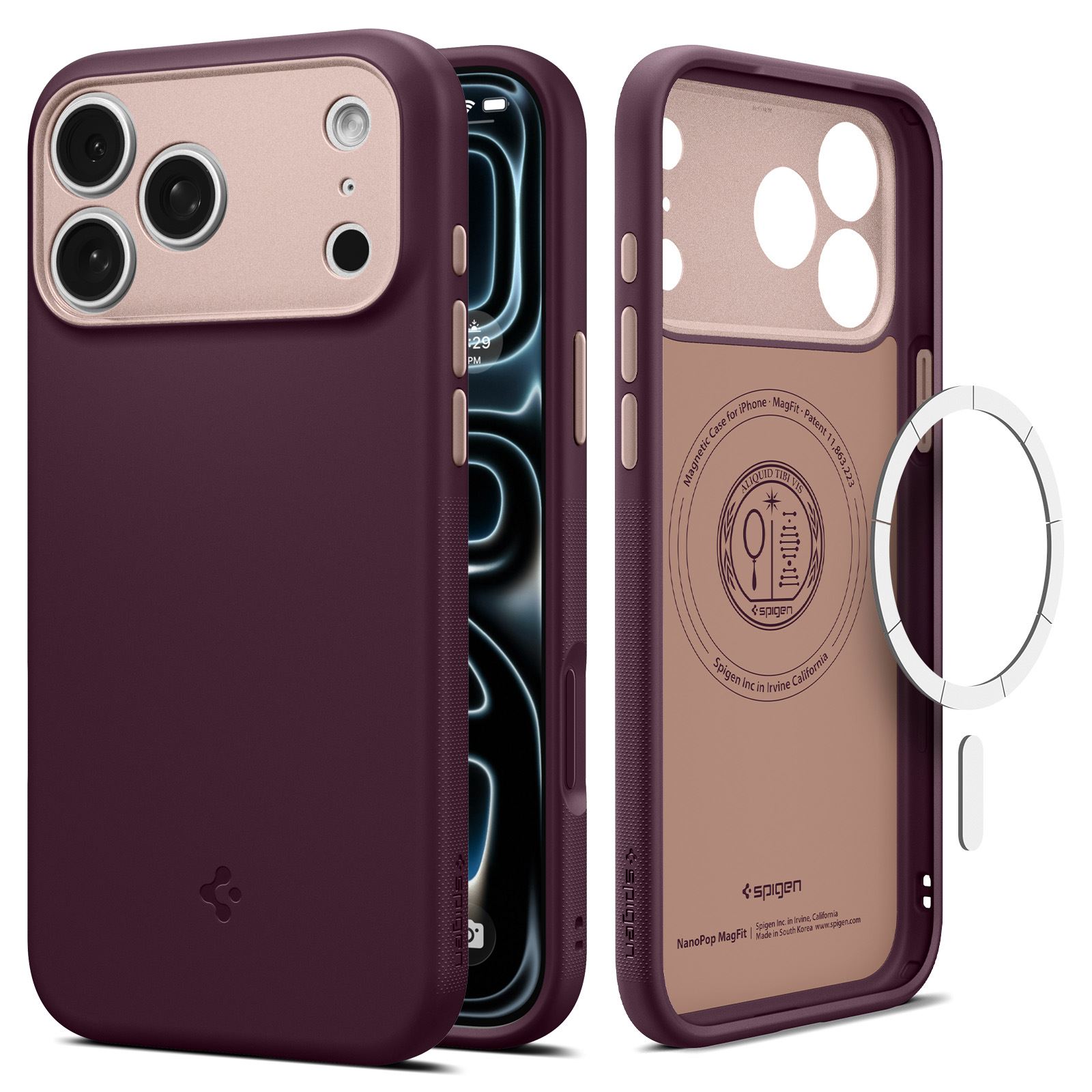 Spigen Nano Pop MagSafe, burgundy bean - iPhone 18 Pro Max/17 Pro Max