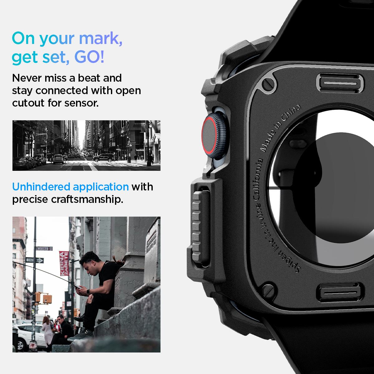 Spigen Rugged Armor, matte black - Apple Watch 11/10 46mm (11)