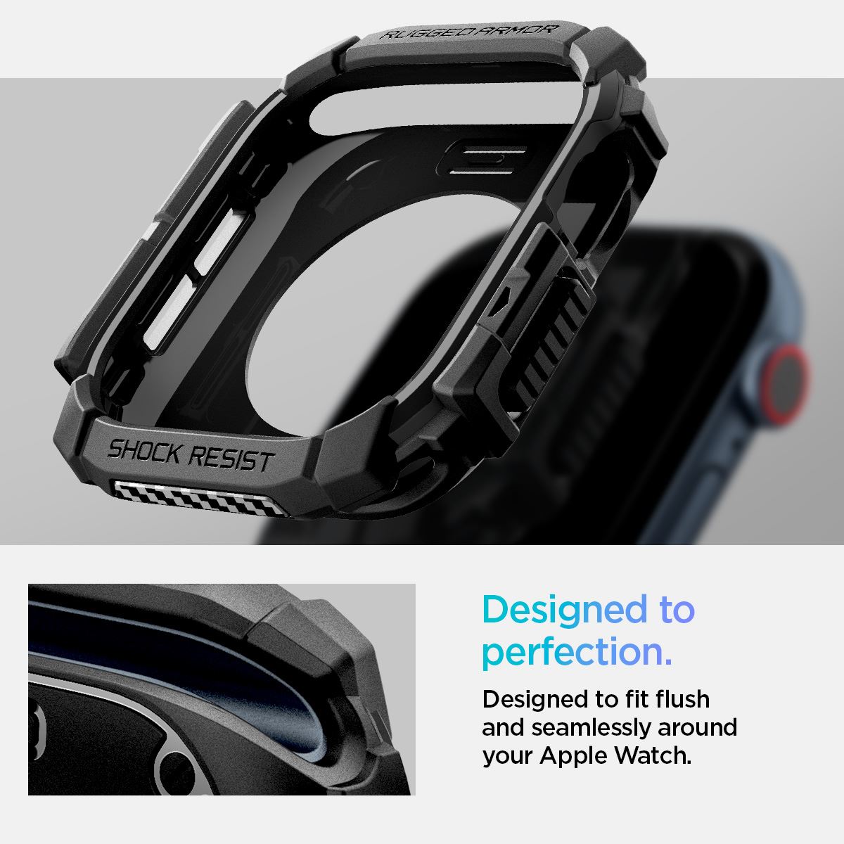 Spigen Rugged Armor, matte black - Apple Watch 11/10 46mm (12)