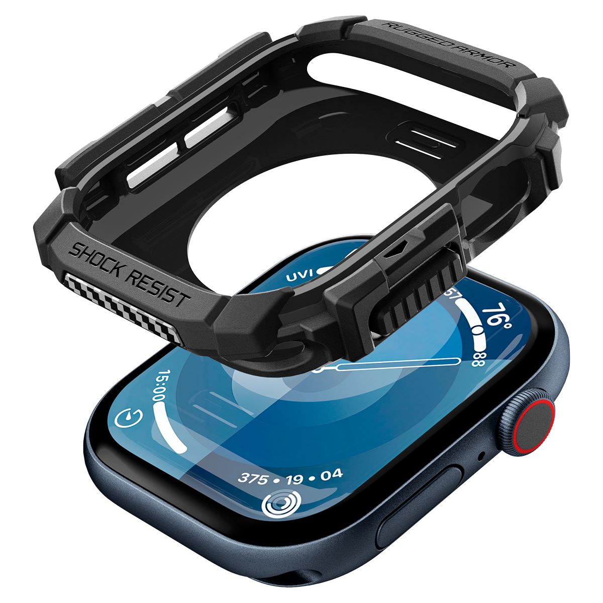 Spigen Rugged Armor, matte black - Apple Watch 11/10 46mm (5)