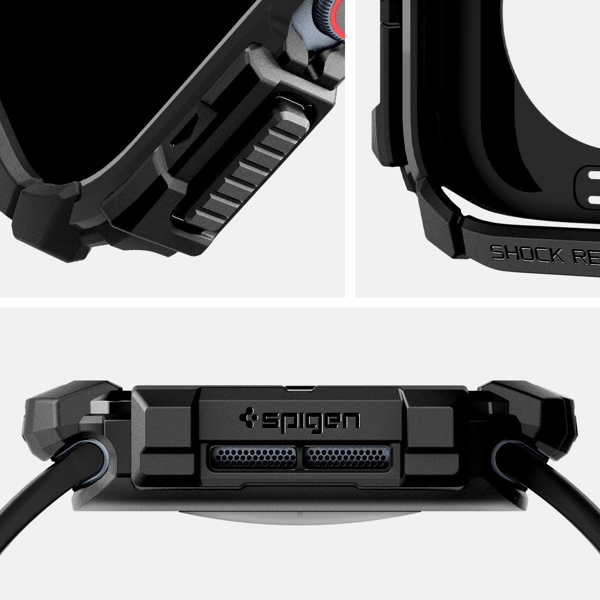 Spigen Rugged Armor, matte black - Apple Watch 11/10 46mm (8)