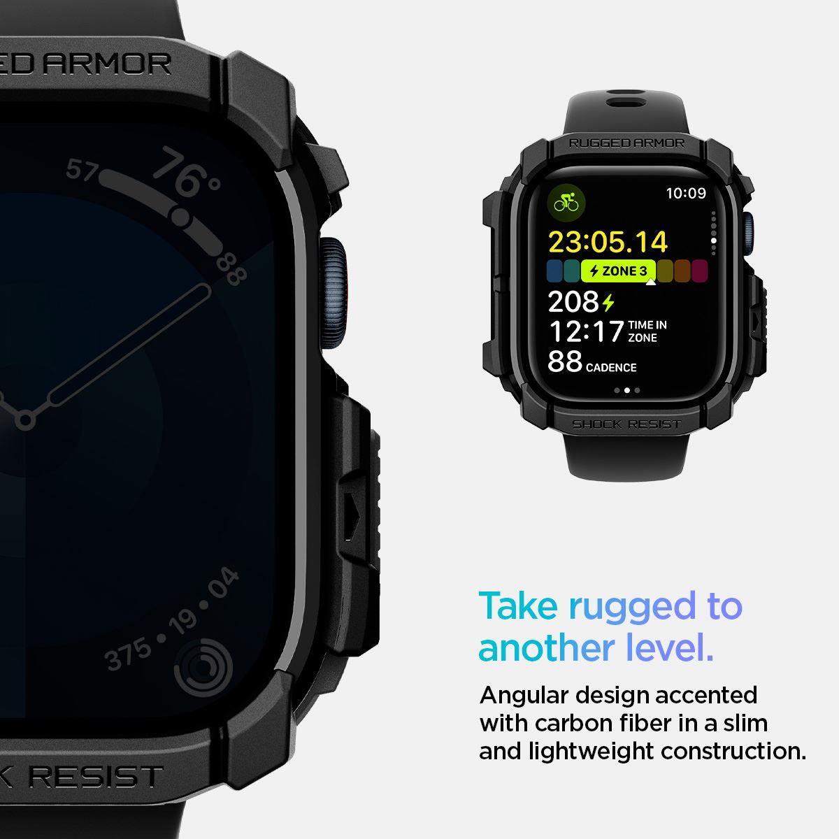 Spigen Rugged Armor, matte black - Apple Watch 11/10 46mm (9)