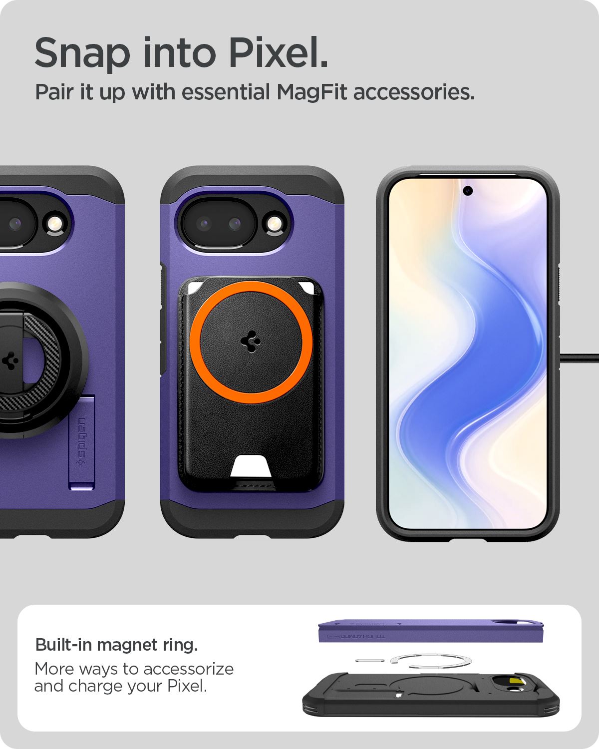 Spigen Tough Armor MagSafe, ash violet - Google Pixel 10a (18)