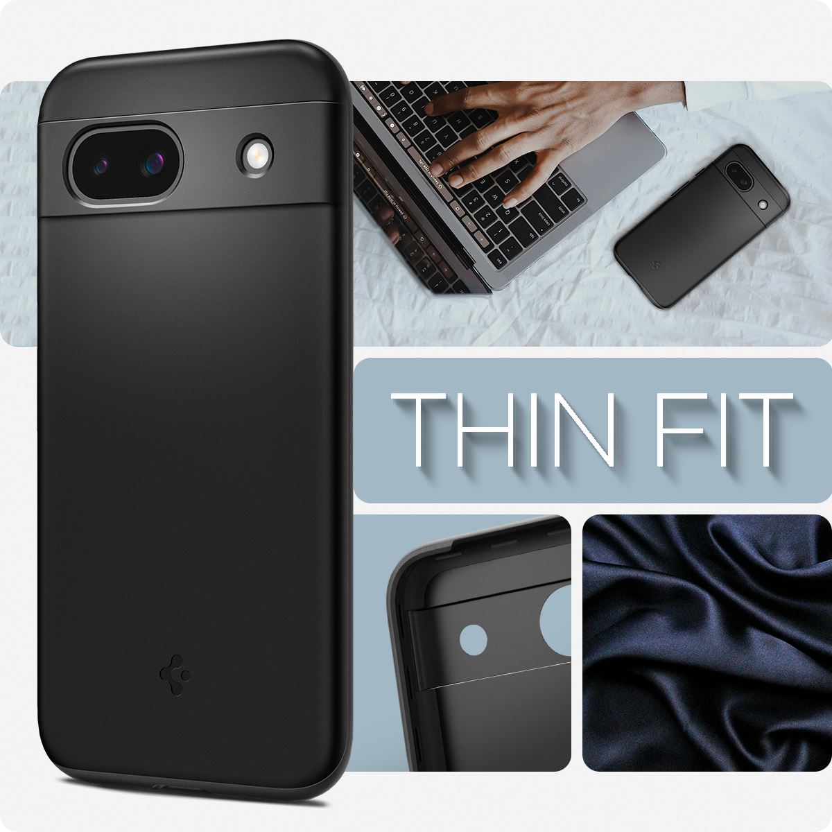 Spigen Thin Fit, black - Google Pixel 8a (2)