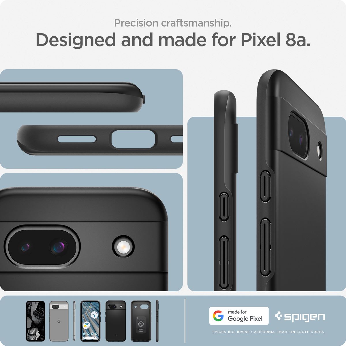 Spigen Thin Fit, black - Google Pixel 8a (7)