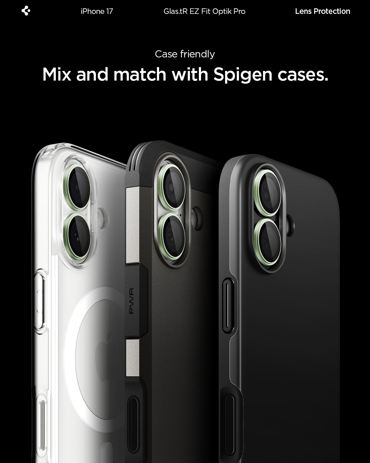 Spigen Glass tR EZ Fit Optik Pro 2 Pack, green - iPhone 17 (12)