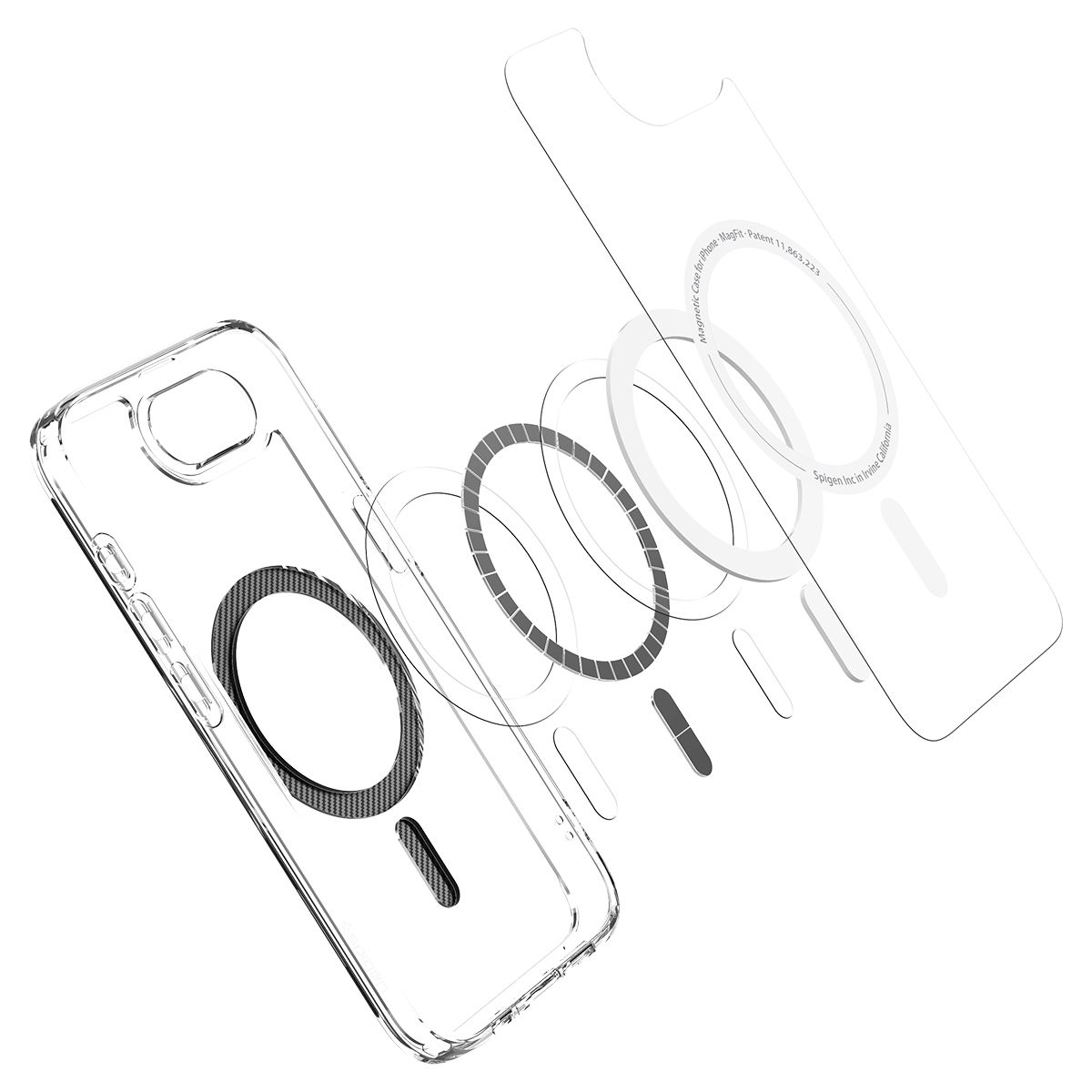 Spigen Ultra Hybrid MagSafe, clear carbon fiber - iPhone 16e (9)