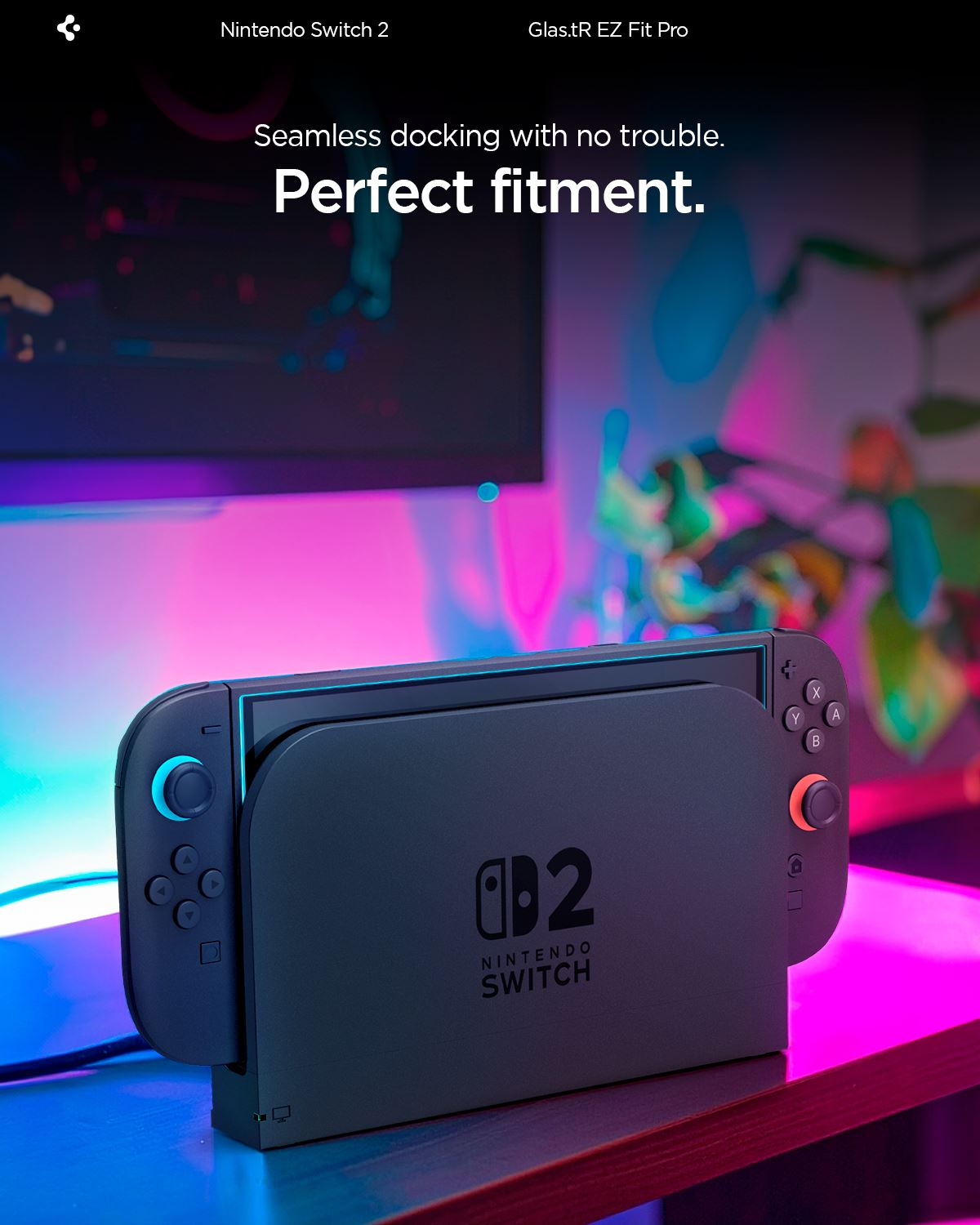 Spigen Glass tR EZ Fit Pro 2 Pack - Nintendo Switch 2 (7)