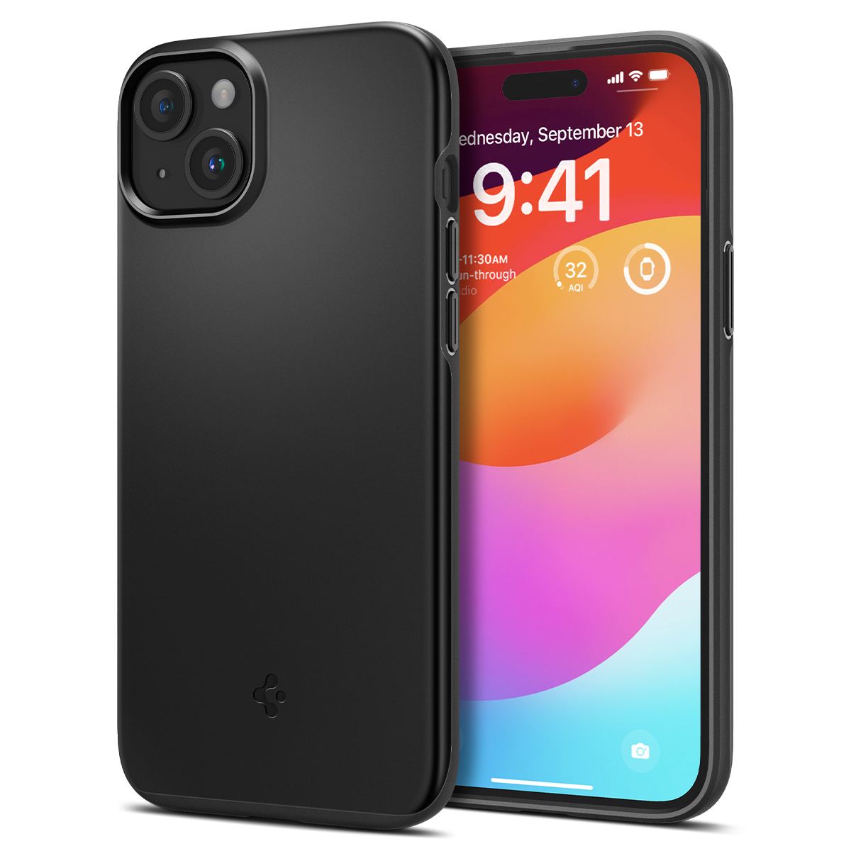 Spigen Thin Fit, black - iPhone 15 (1)