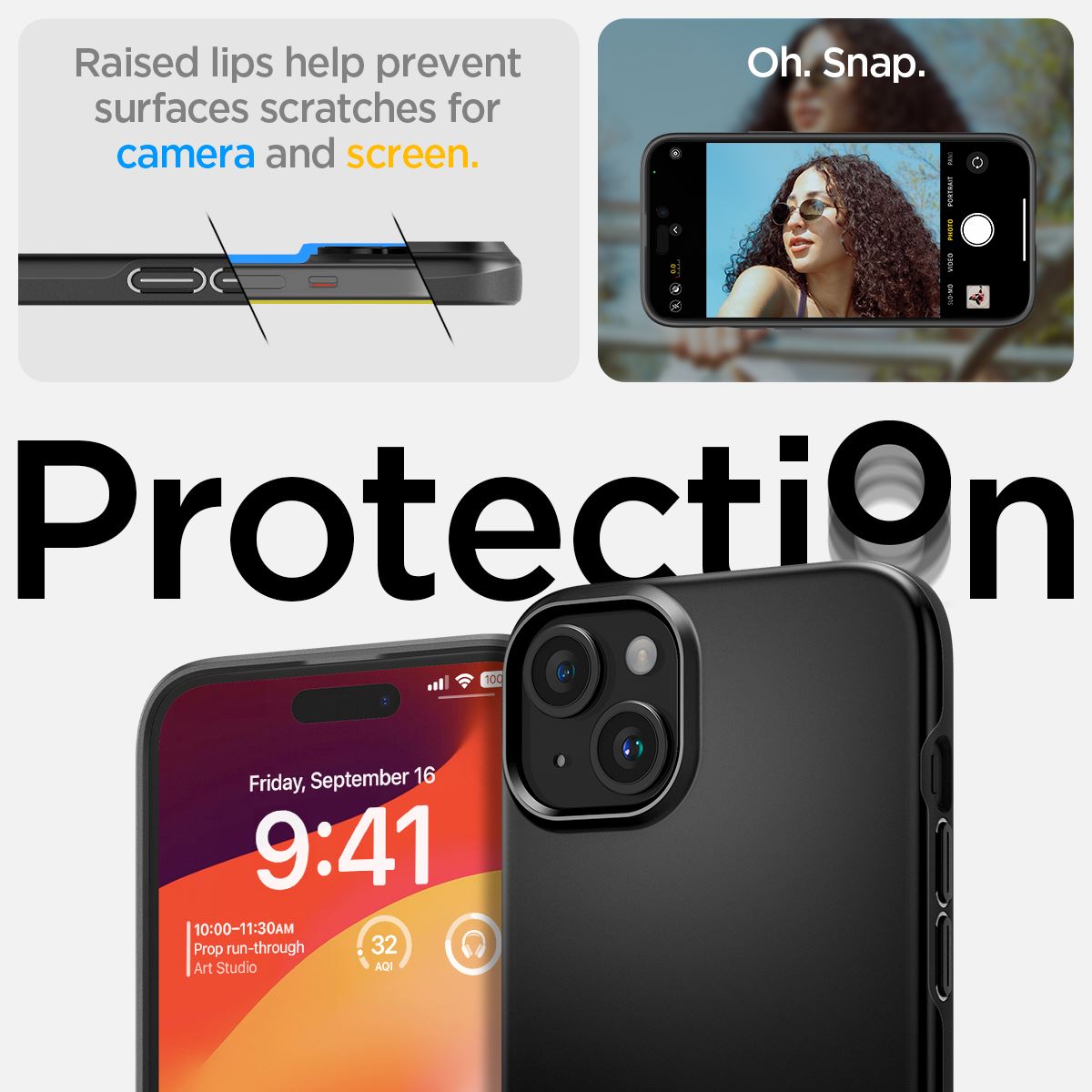 Spigen Thin Fit, black - iPhone 15 (15)