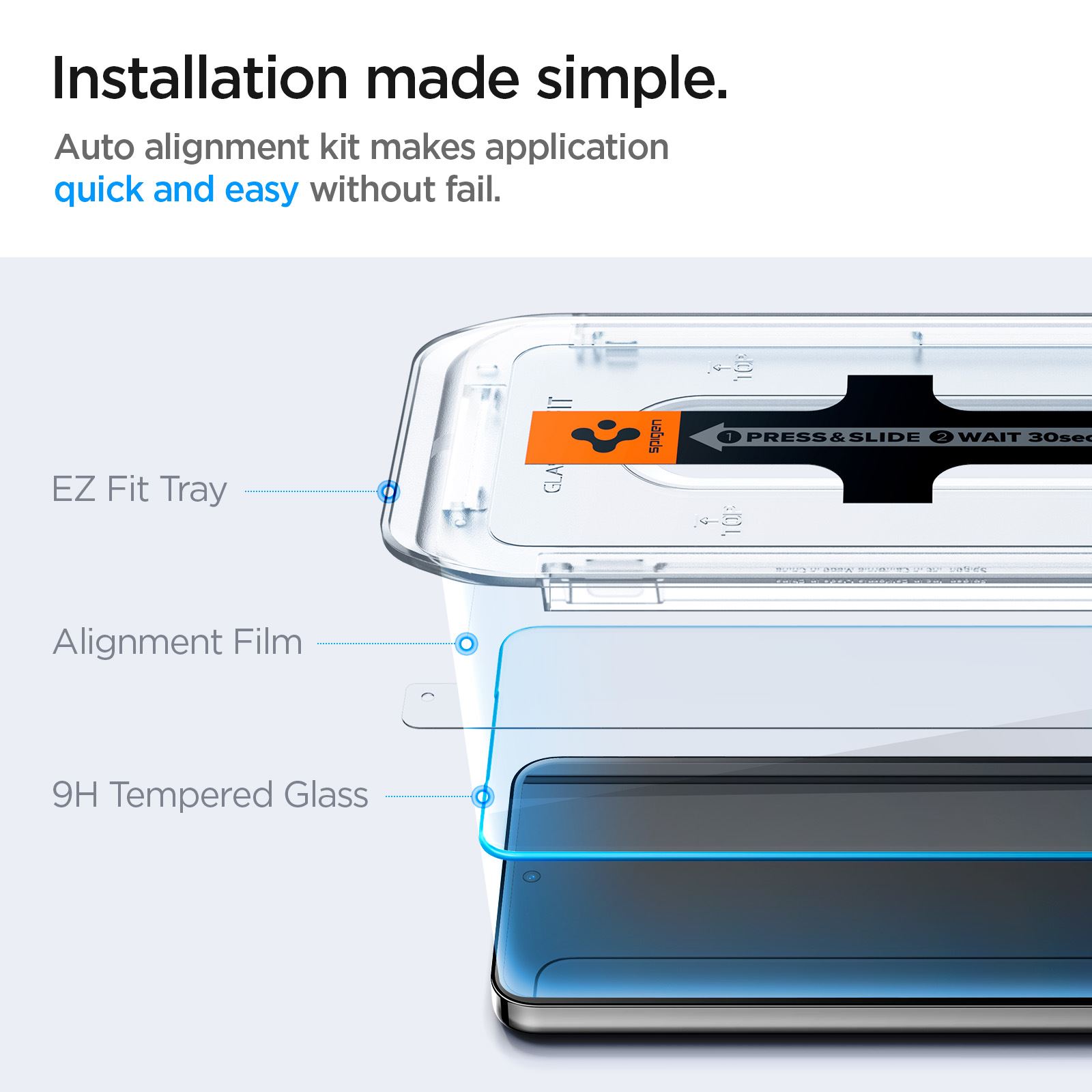 Spigen Glass tR EZ Fit HD Transparency 2 Pack - Samsung Galaxy S25+/S24+ (9)