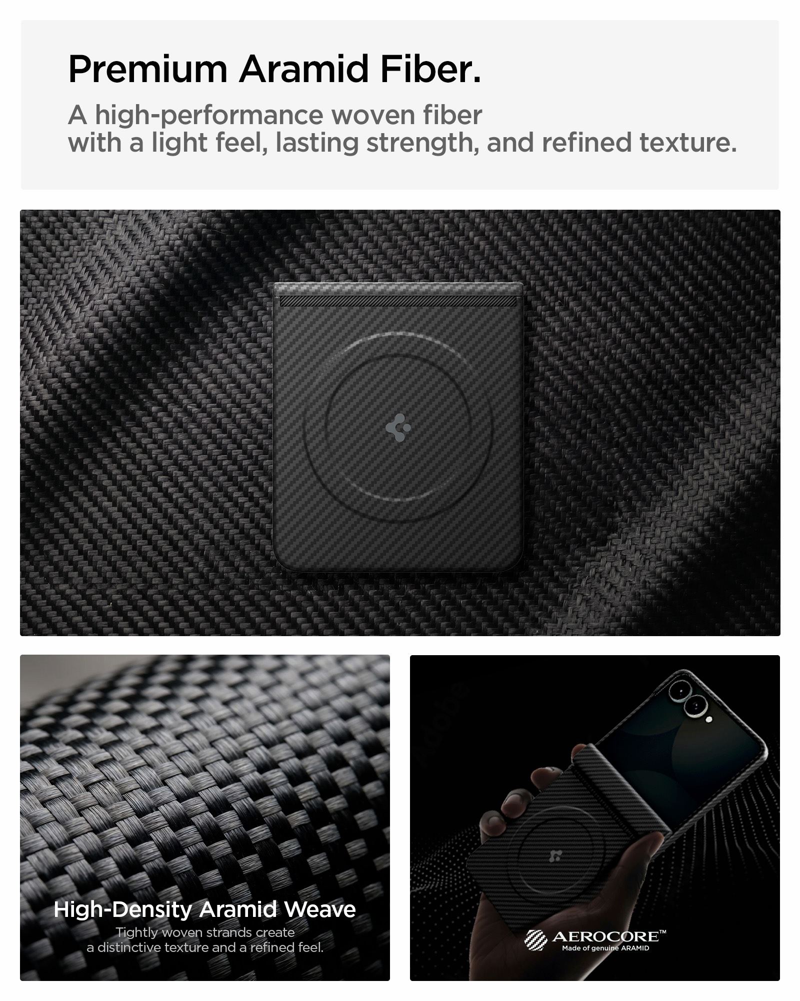 Spigen Air Skin Aramid MagSafe, black - Samsung Galaxy Z Flip8 (17)