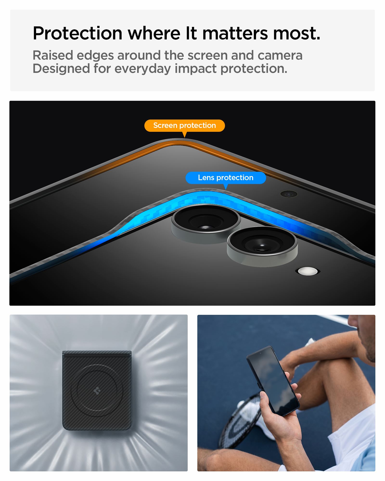 Spigen Air Skin Aramid MagSafe, black - Samsung Galaxy Z Flip8 (19)
