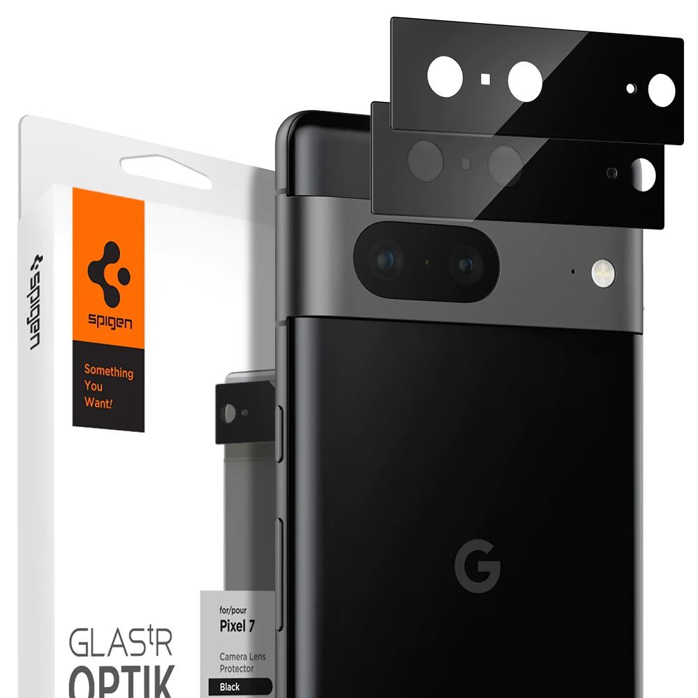 Spigen Glass Optik 2 Pack, black - Google Pixel 7 (1)