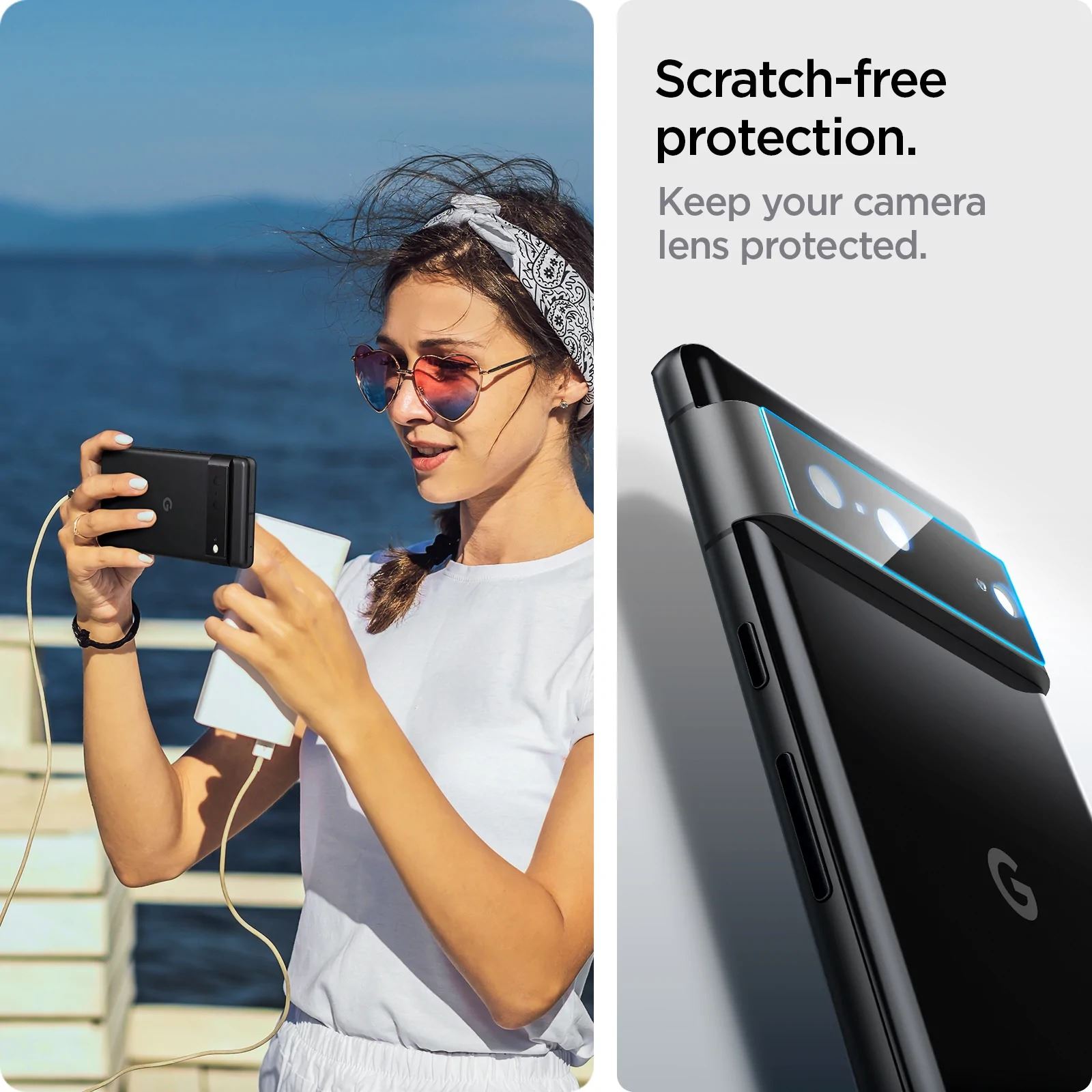 Spigen Glass Optik 2 Pack, black - Google Pixel 7 (6)