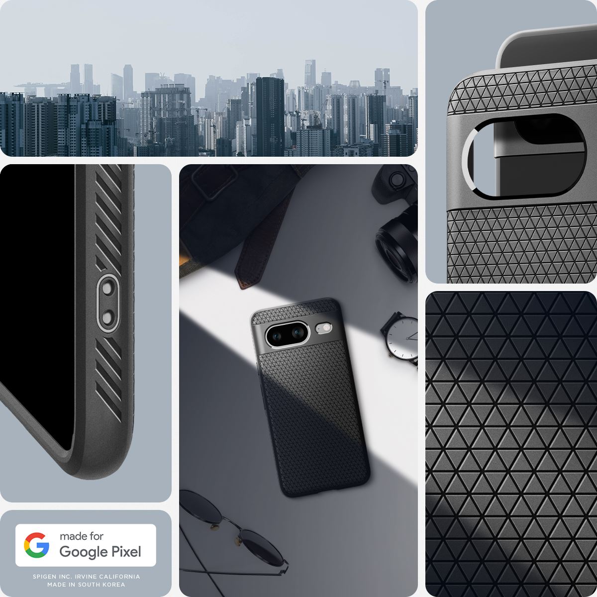 Spigen Liquid Air, matte black - Google Pixel 8 (14)