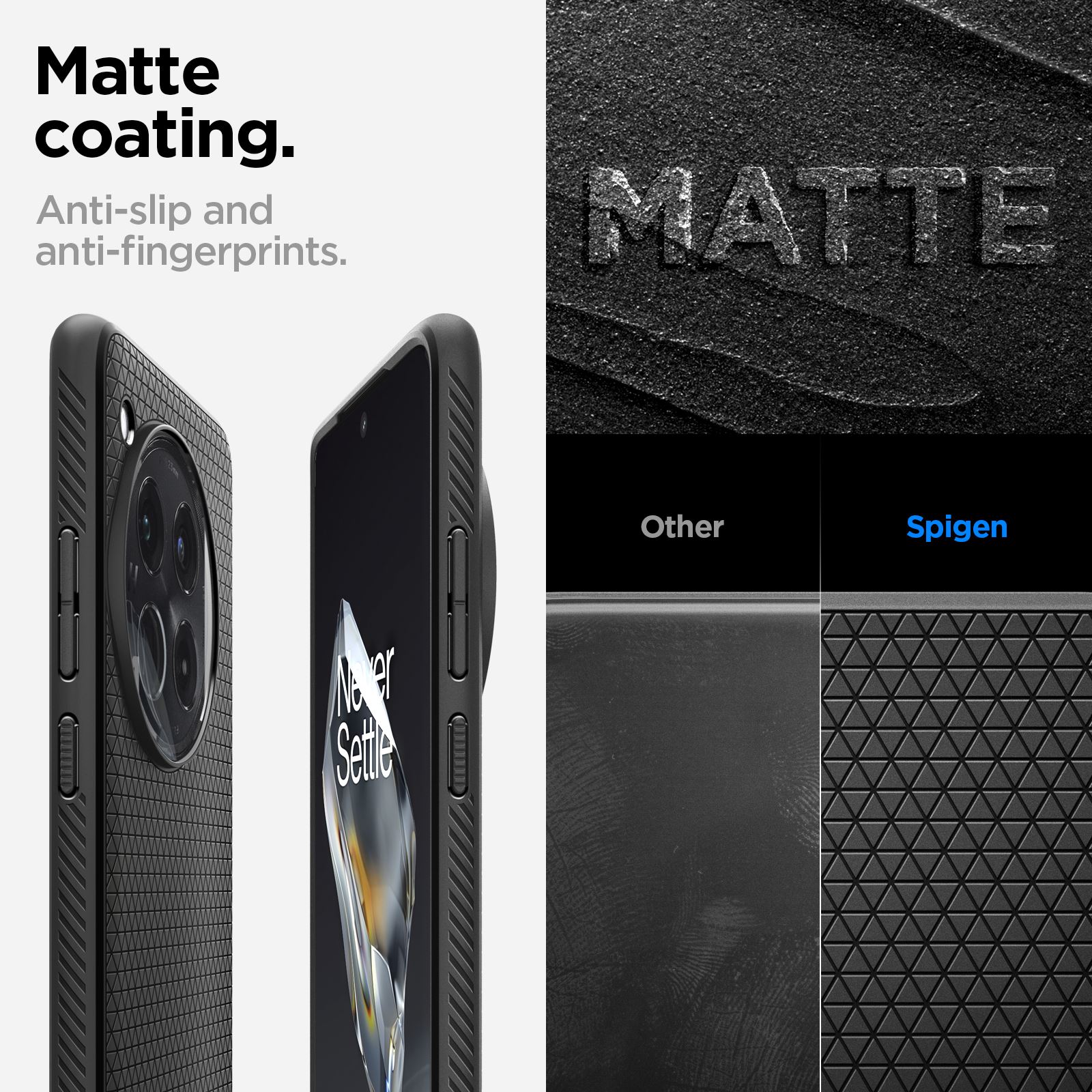 Spigen Liquid Air, matte black - OnePlus 12 (17)