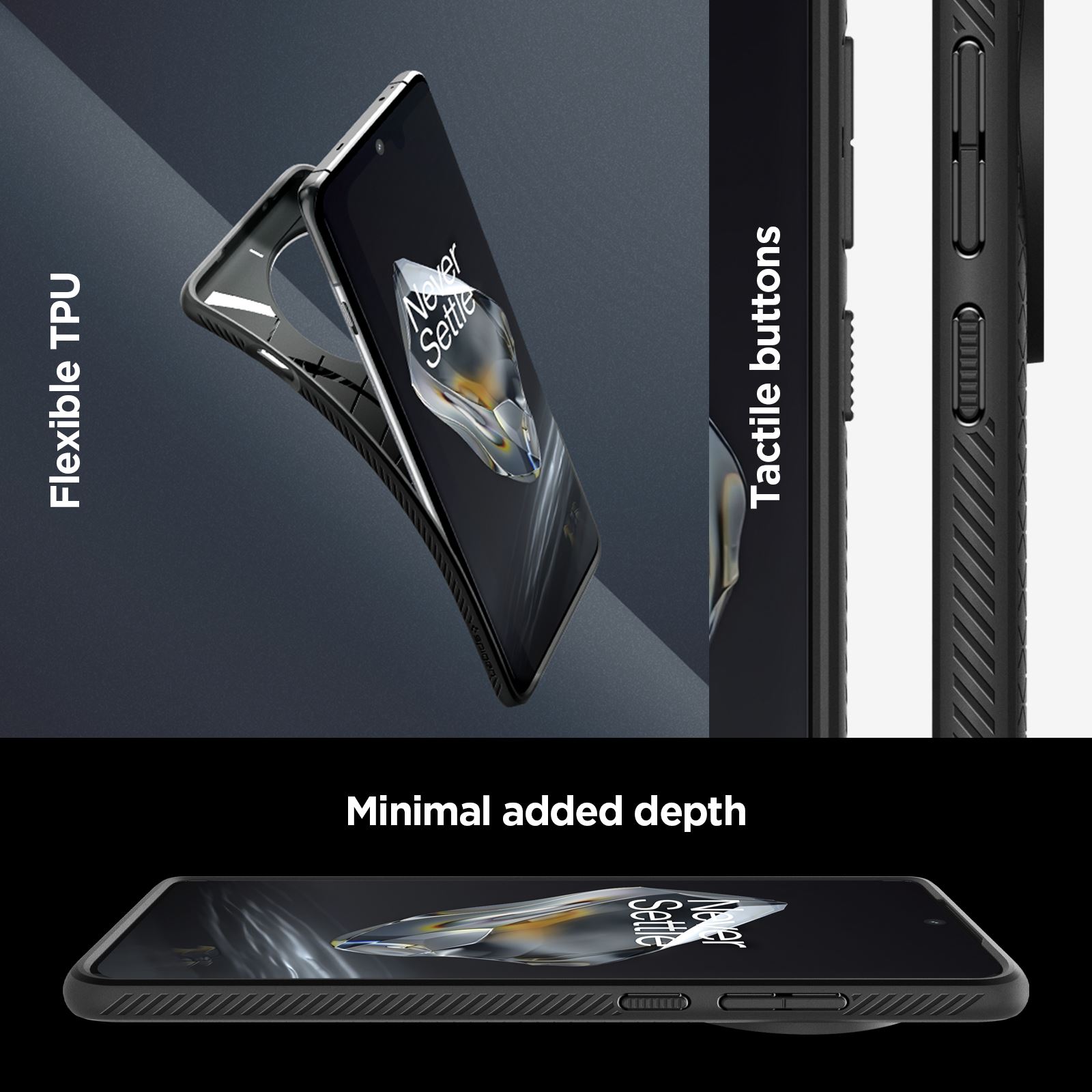 Spigen Liquid Air, matte black - OnePlus 12 (19)