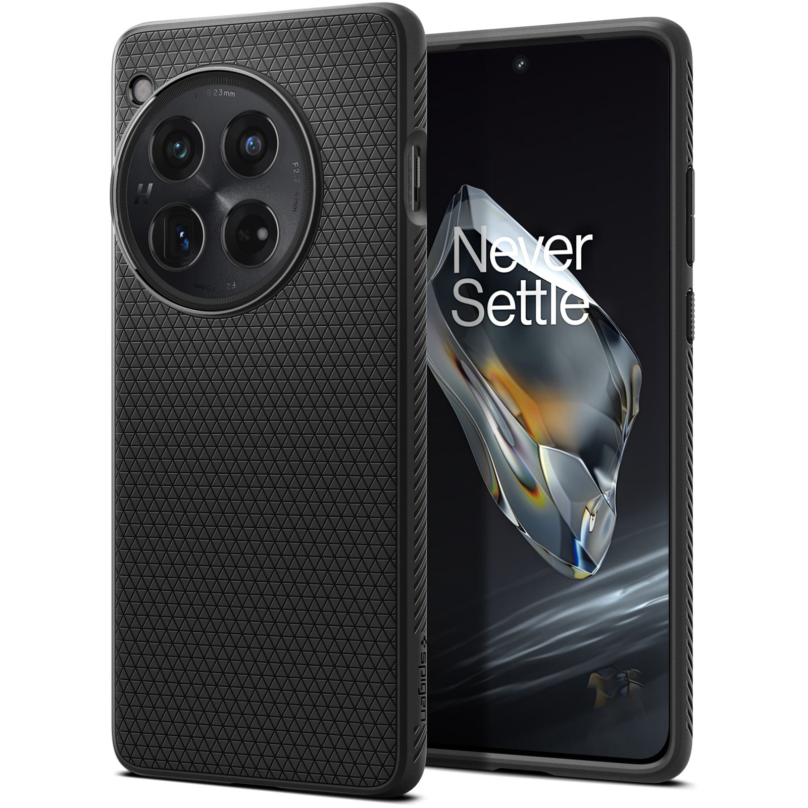 Spigen Liquid Air, matte black - OnePlus 12