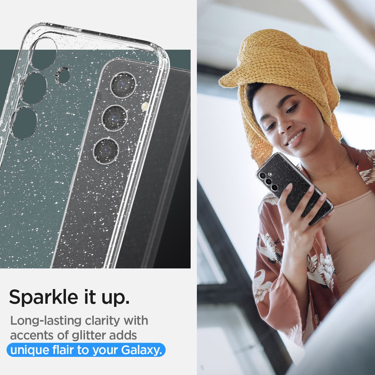 Spigen Liquid Crystal Glitter, crystal quartz - Samsung Galaxy S24+ (13)