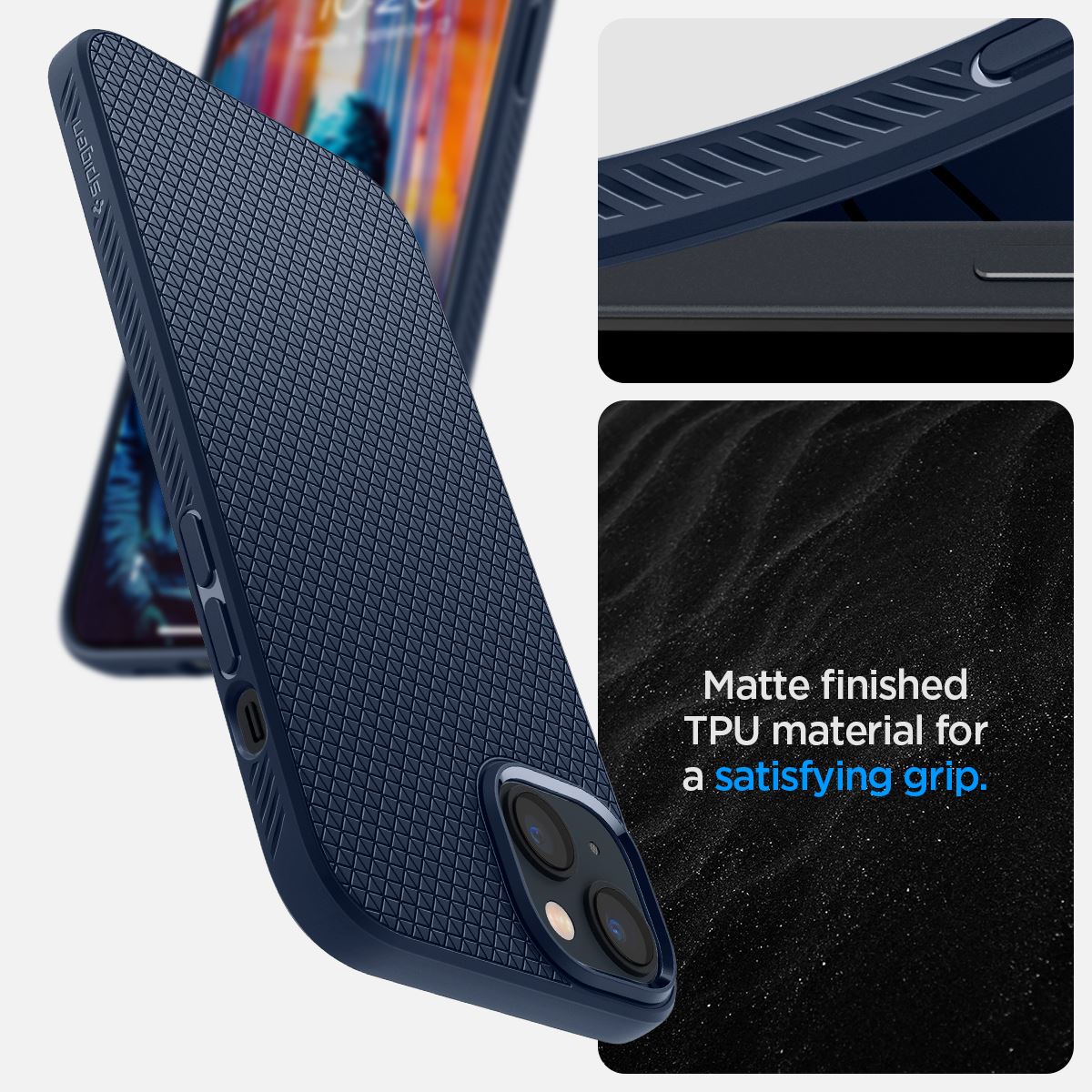 Spigen Liquid Air, navy blue - iPhone 14 Plus (13)