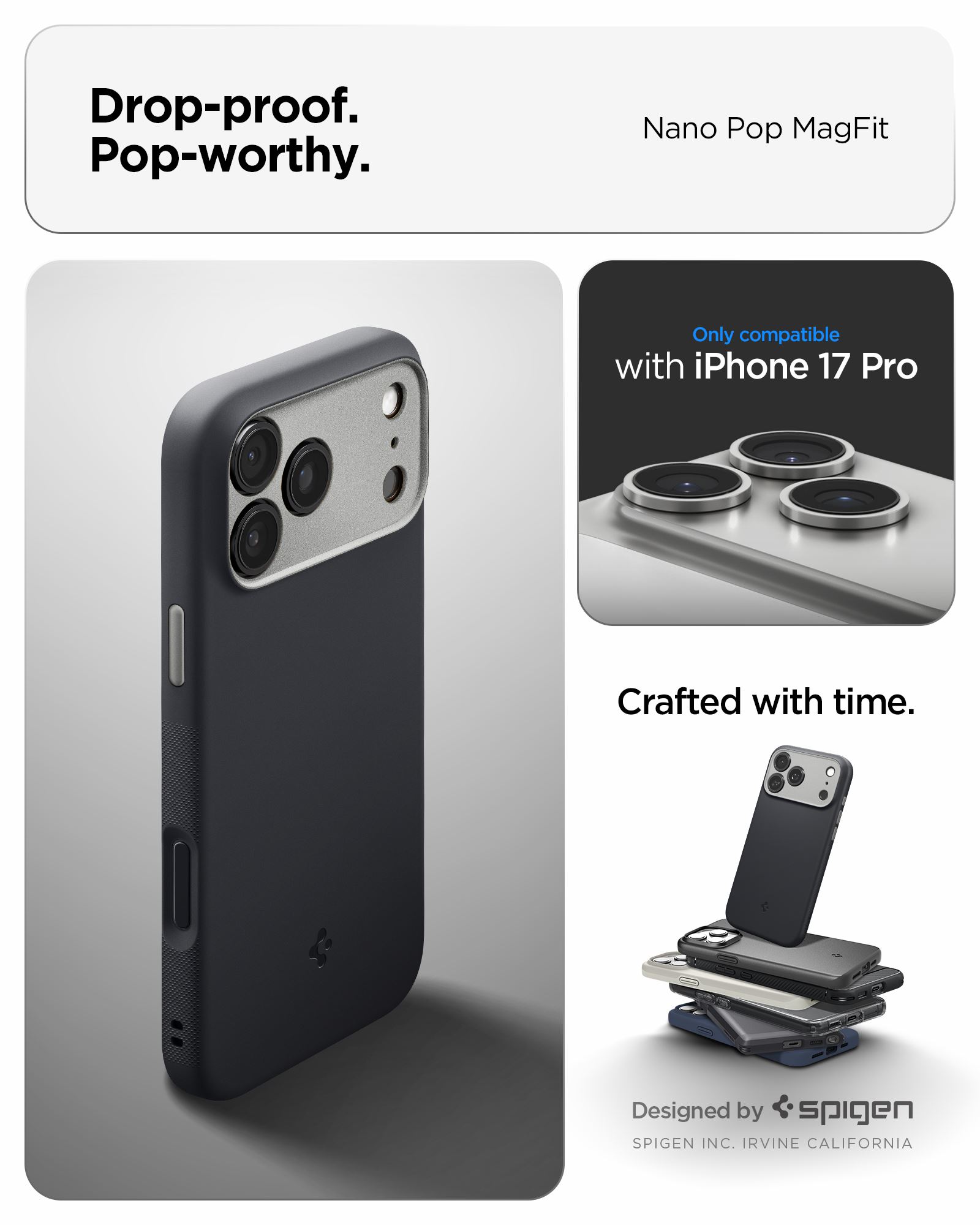 Spigen Nano Pop MagSafe, black sesame - iPhone 17 Pro (10)