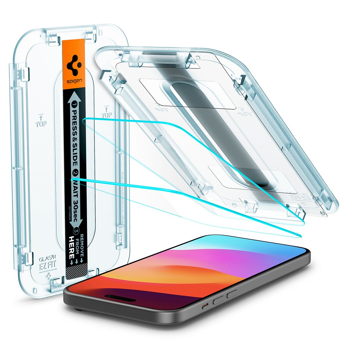 Spigen Glass tR EZ Fit 2 Pack, transparency - iPhone 16/15 (1)