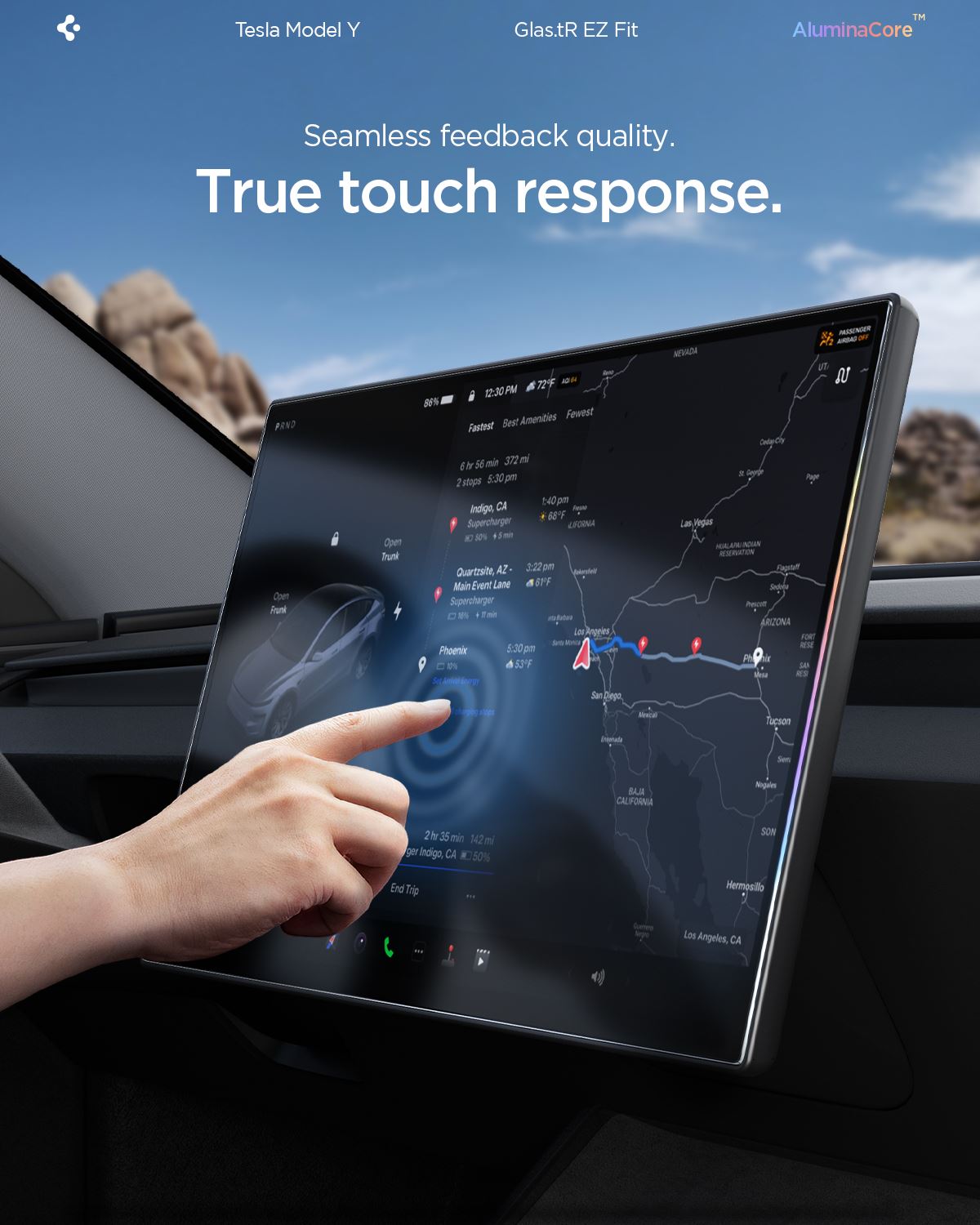 Spigen Tesla EZ Fit Anti Glare Matte FC, black - Tesla Model Y L 2026 (17)