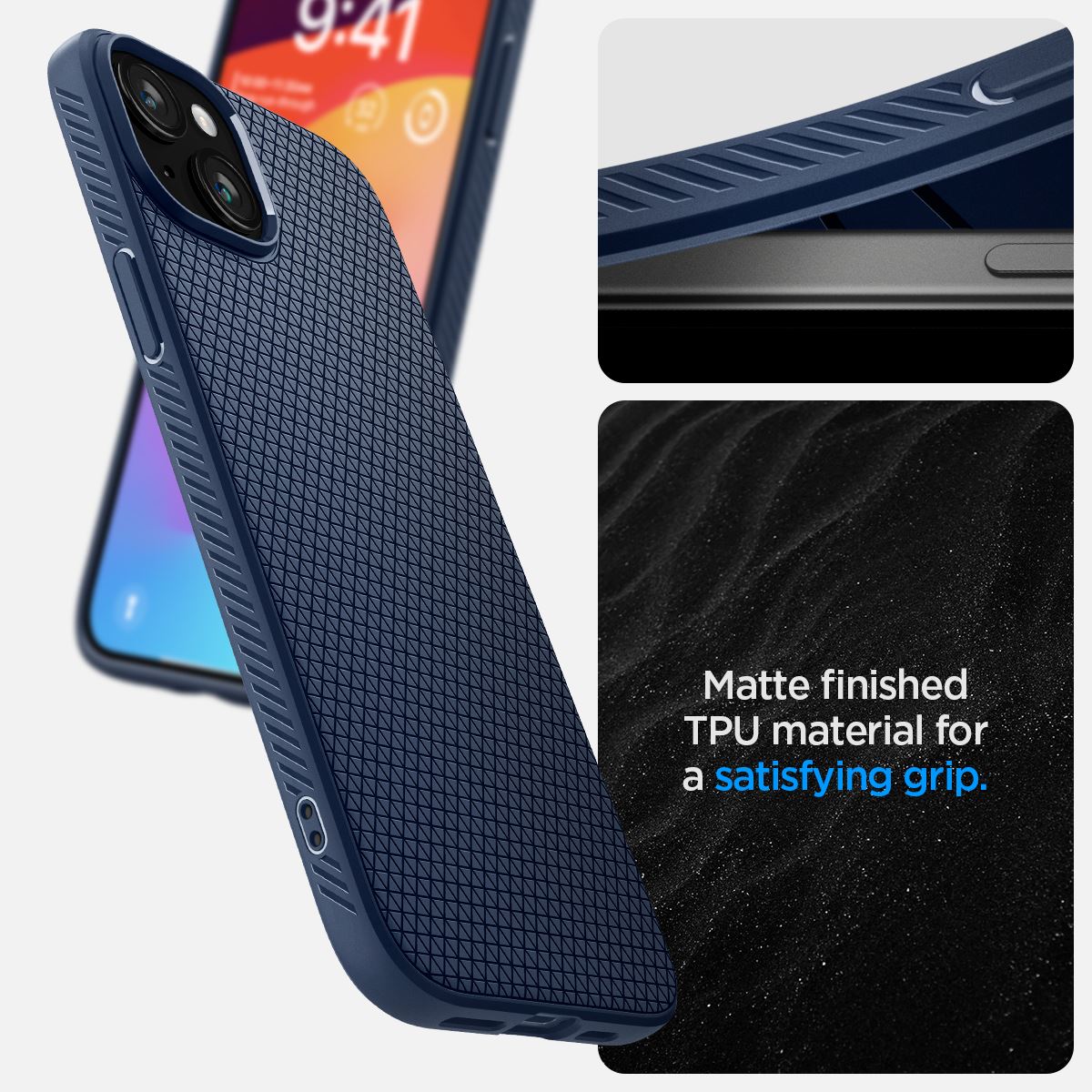 Spigen Liquid Air, navy blue - iPhone 15 (16)