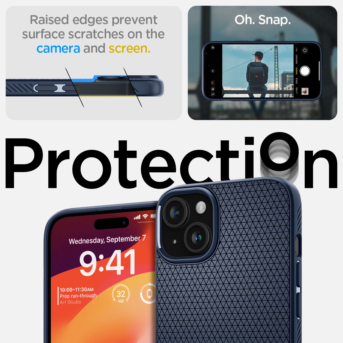 Spigen Liquid Air, navy blue - iPhone 15 (17)