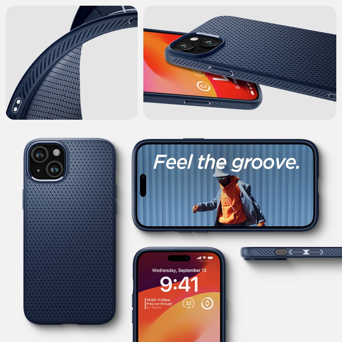 Spigen Liquid Air, navy blue - iPhone 15 (19)