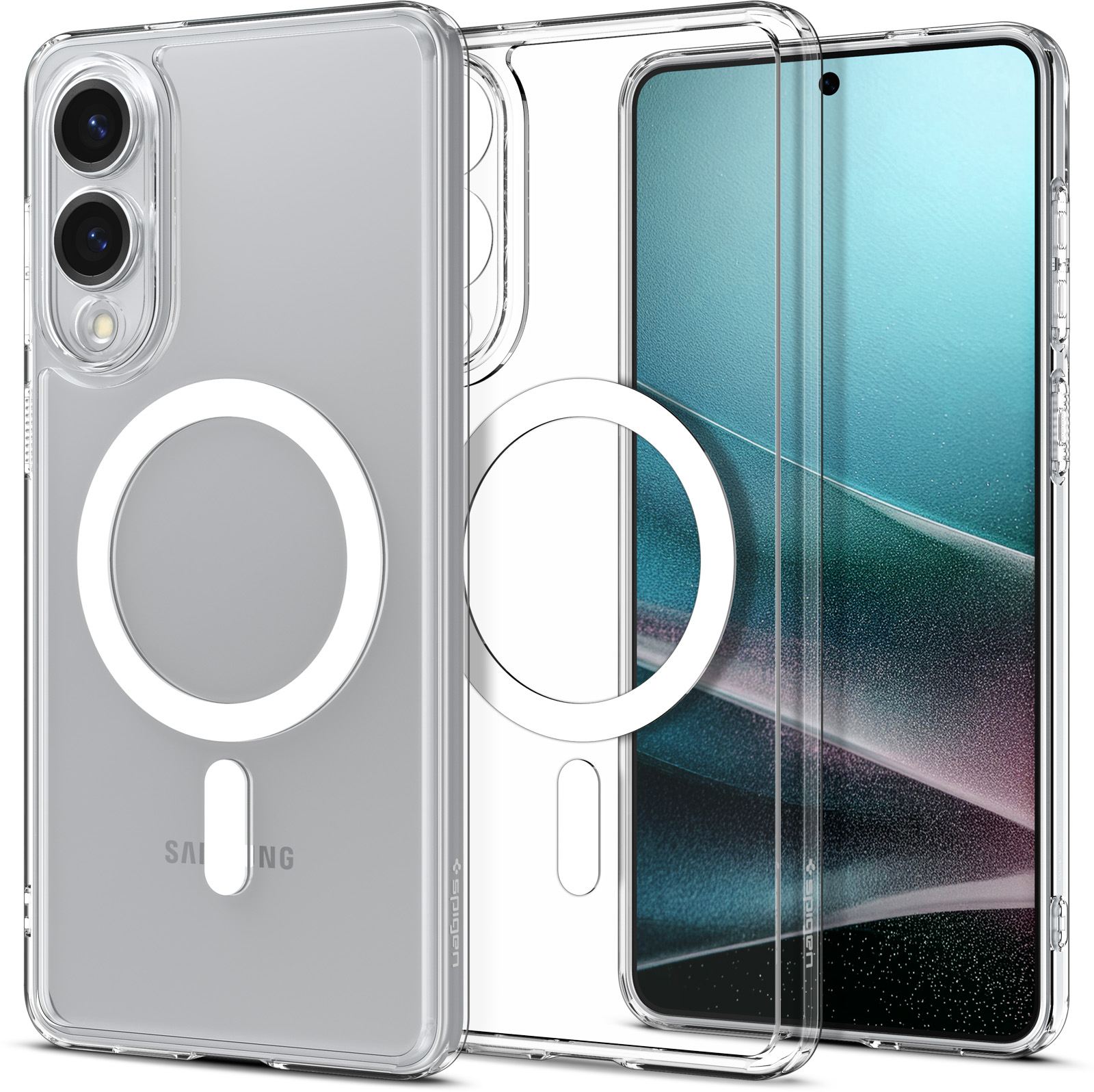 Spigen Ultra Hybrid MagSafe, clear white - Samsung Galaxy S25 Edge