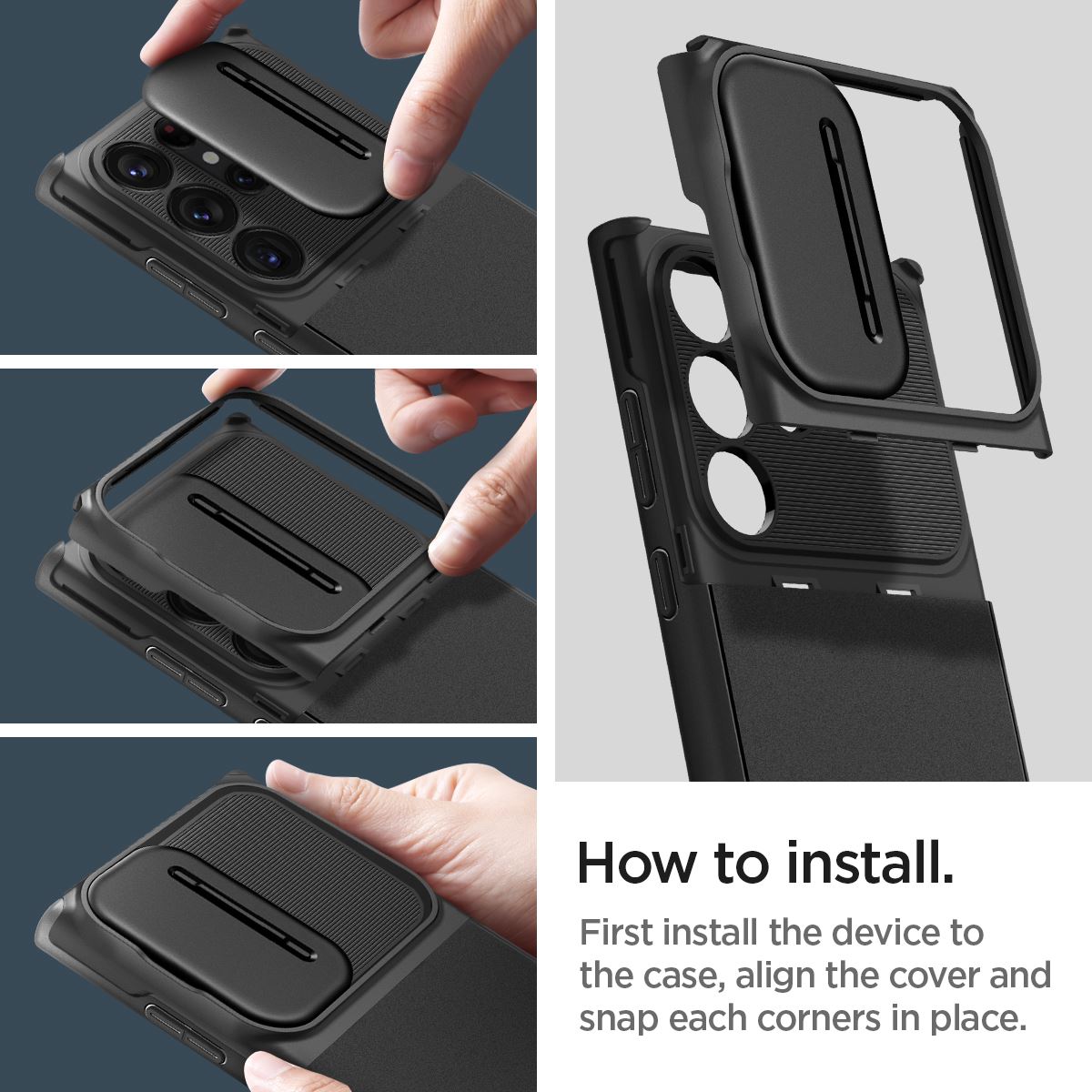 Spigen Optik Armor, black - Samsung Galaxy S23 Ultra (16)